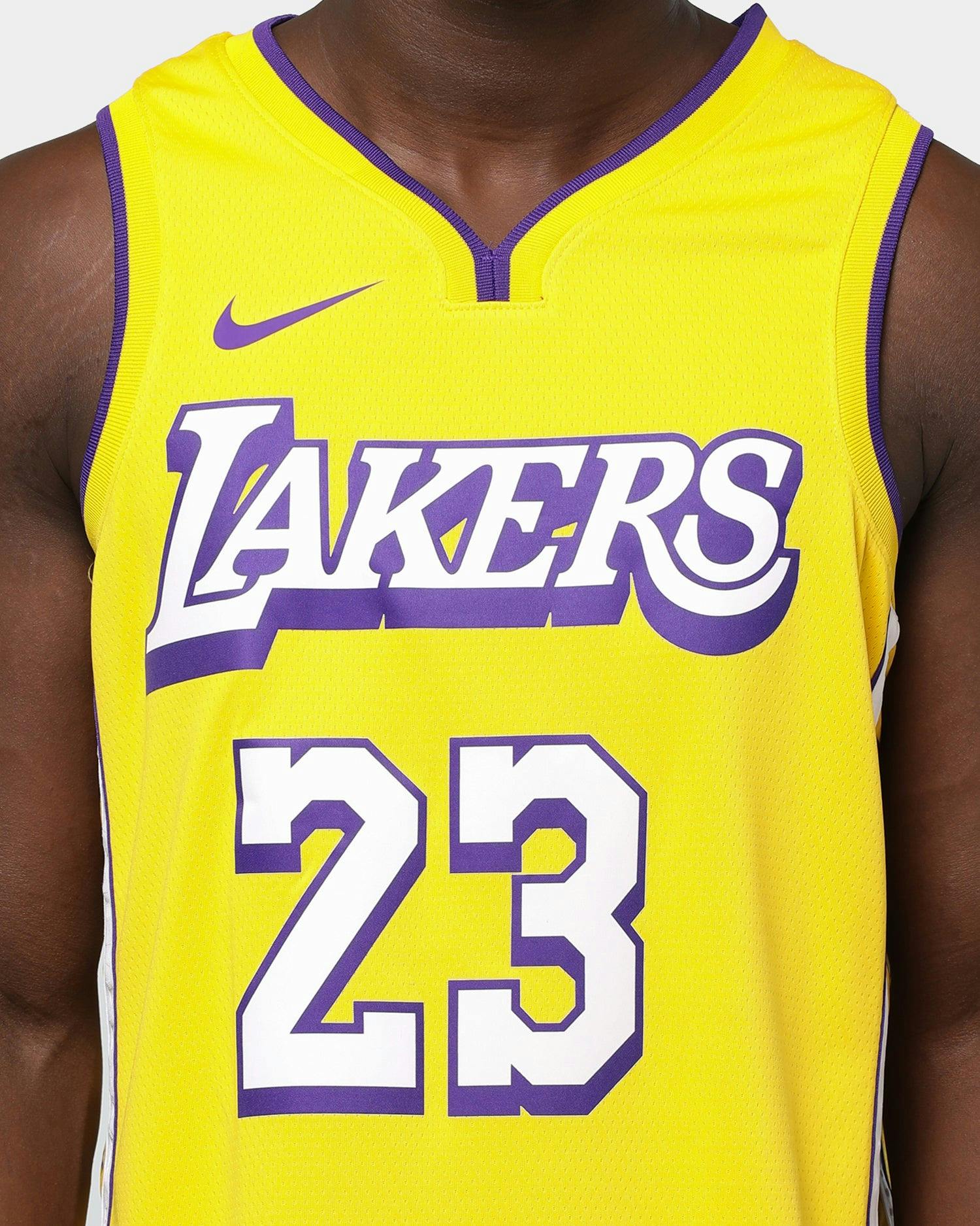 Nike Los Angeles Lakers Lebron James 23 City Edition Swingman Jersey Amarillo Culture Kings