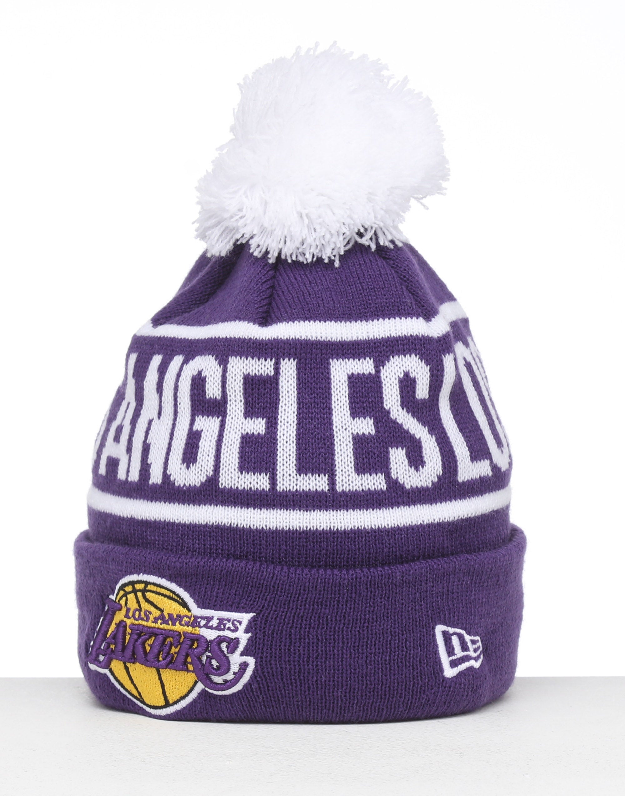 lakers beanie with pom