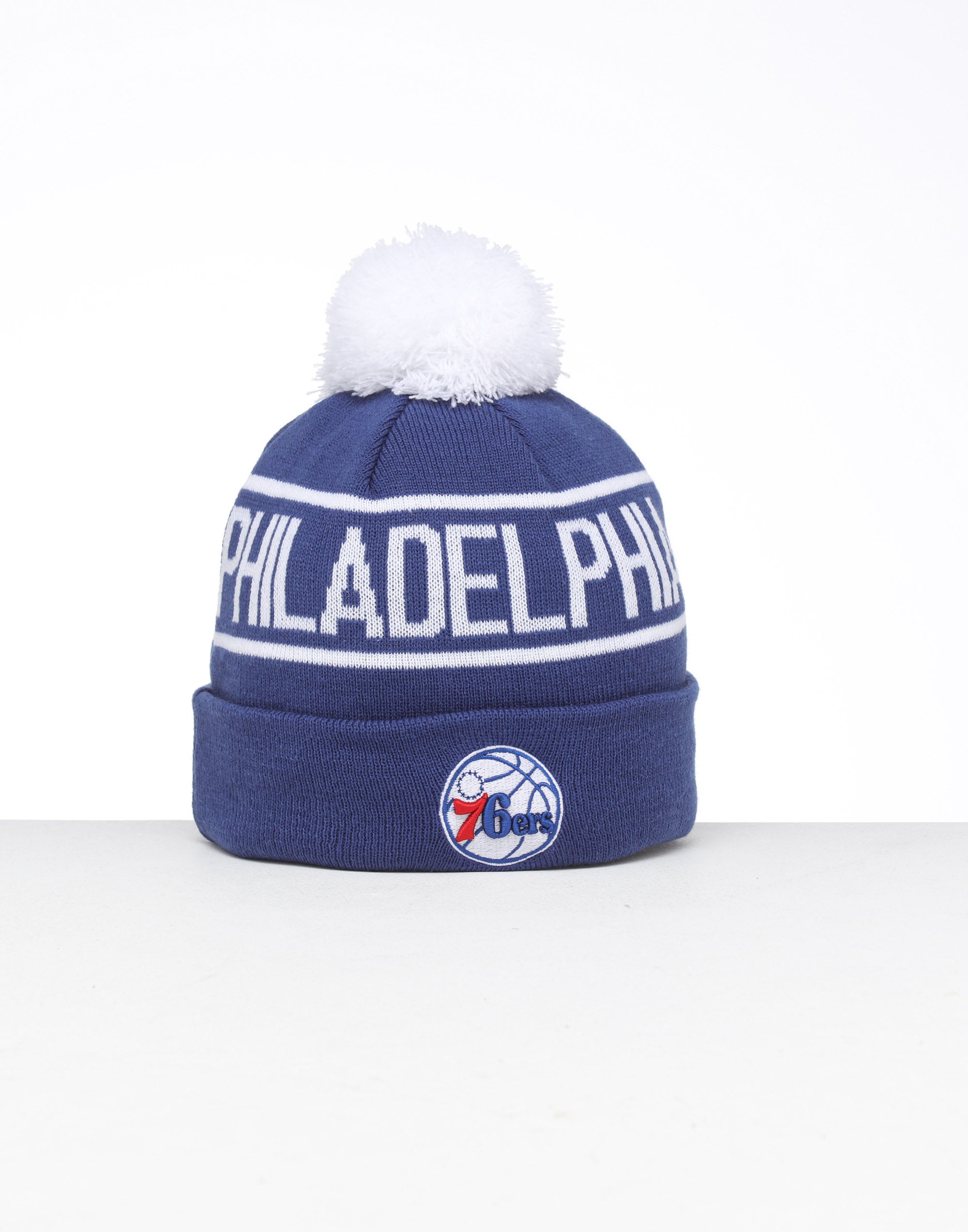 76ers pom beanie
