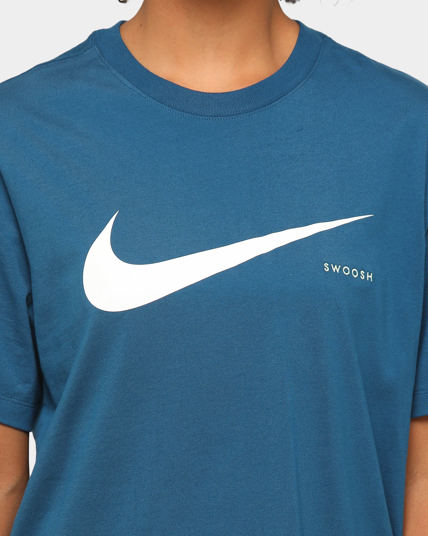 blue and white nike shirt