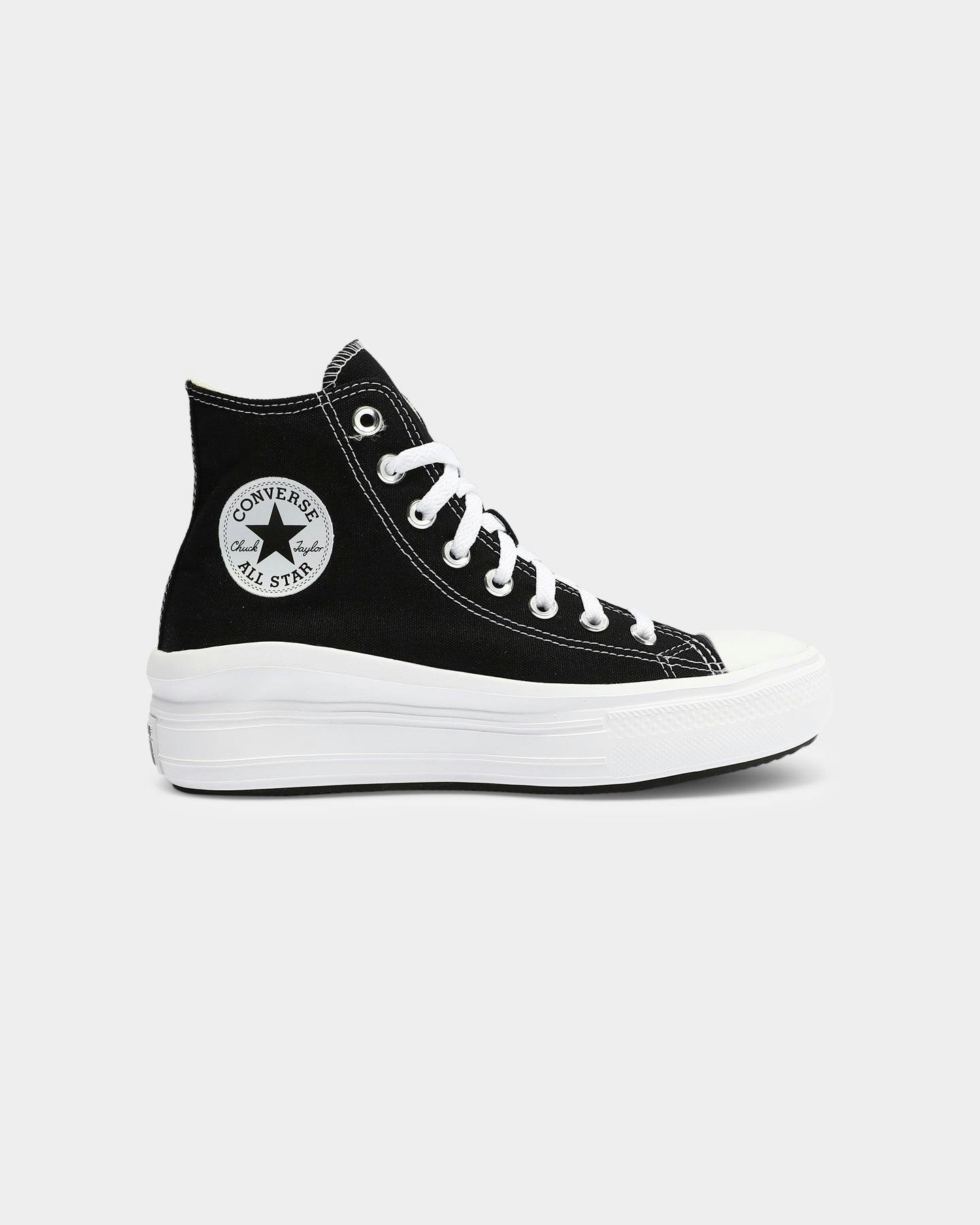 Converse Women's Chuck Taylor Move High Top Black/Ivory/White | Culture ...