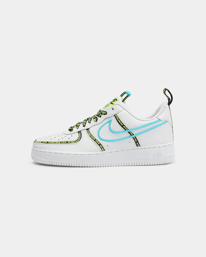 Air Force 1 07 White Black Blue Fury Ww Nike Men S Air Force 1 07 Worldwide White White Blue Culture Kings