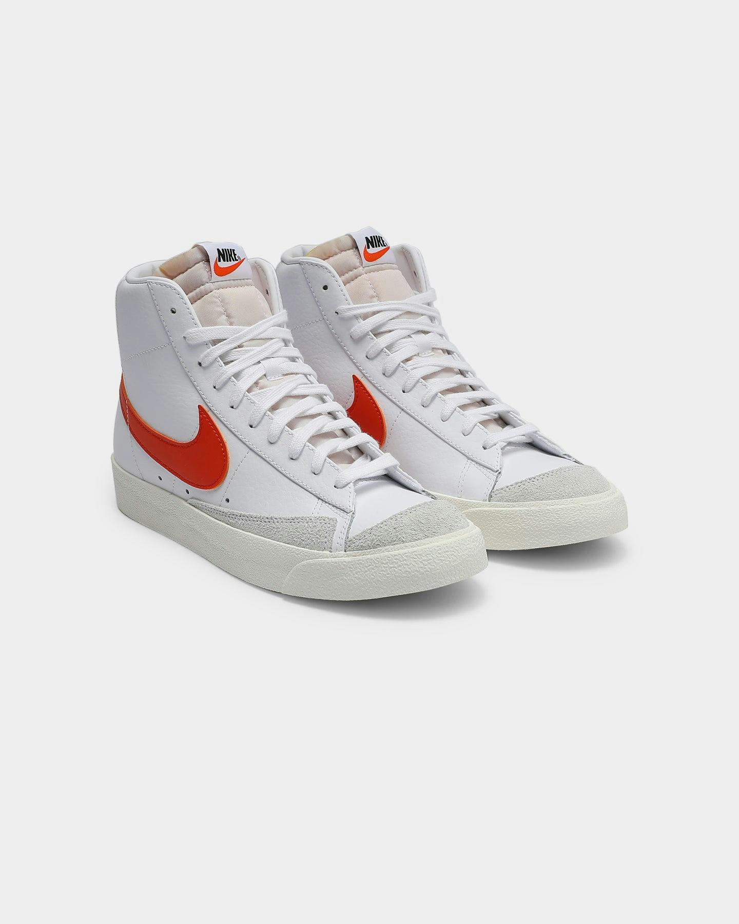 nike blazer mid 77 vintage white orange