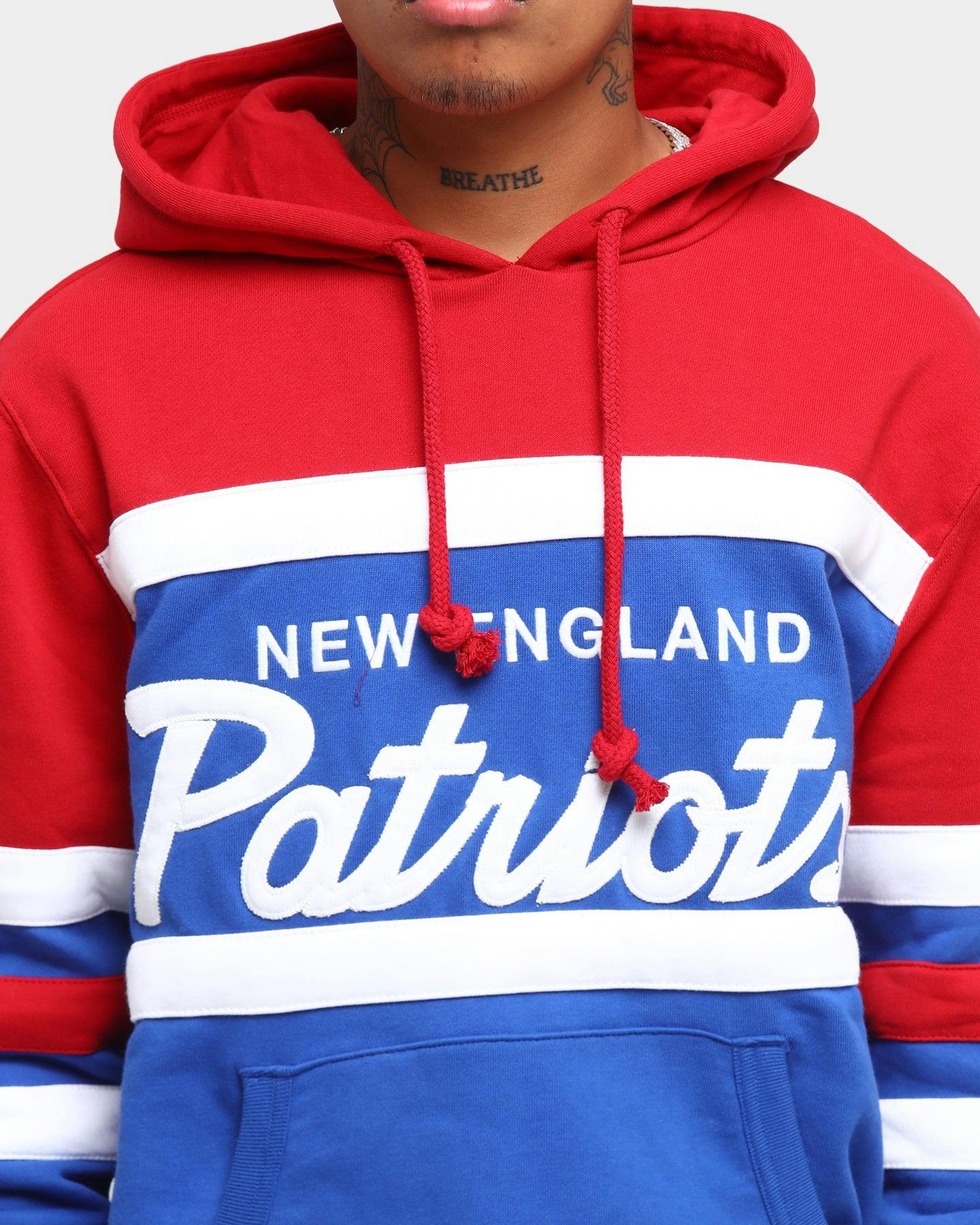Mitchell Ness Men S New England Patriots Head Coach Hoodie Royal Red Culture Kings