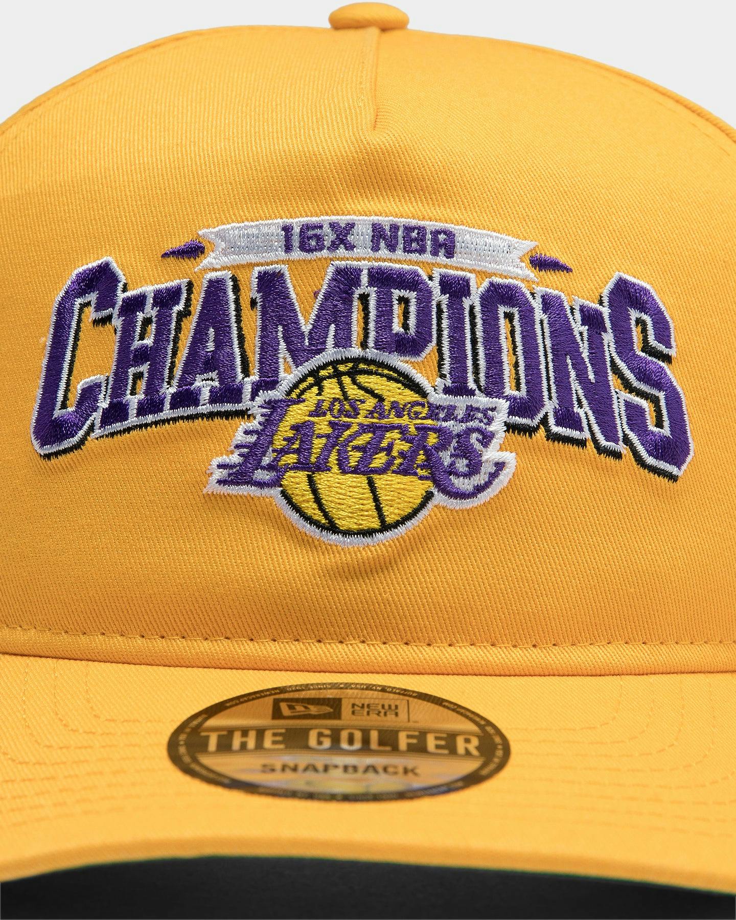 New Era Los Angeles Lakers 16x Champs Old Golfer Snapback Yellow Otc Culture Kings