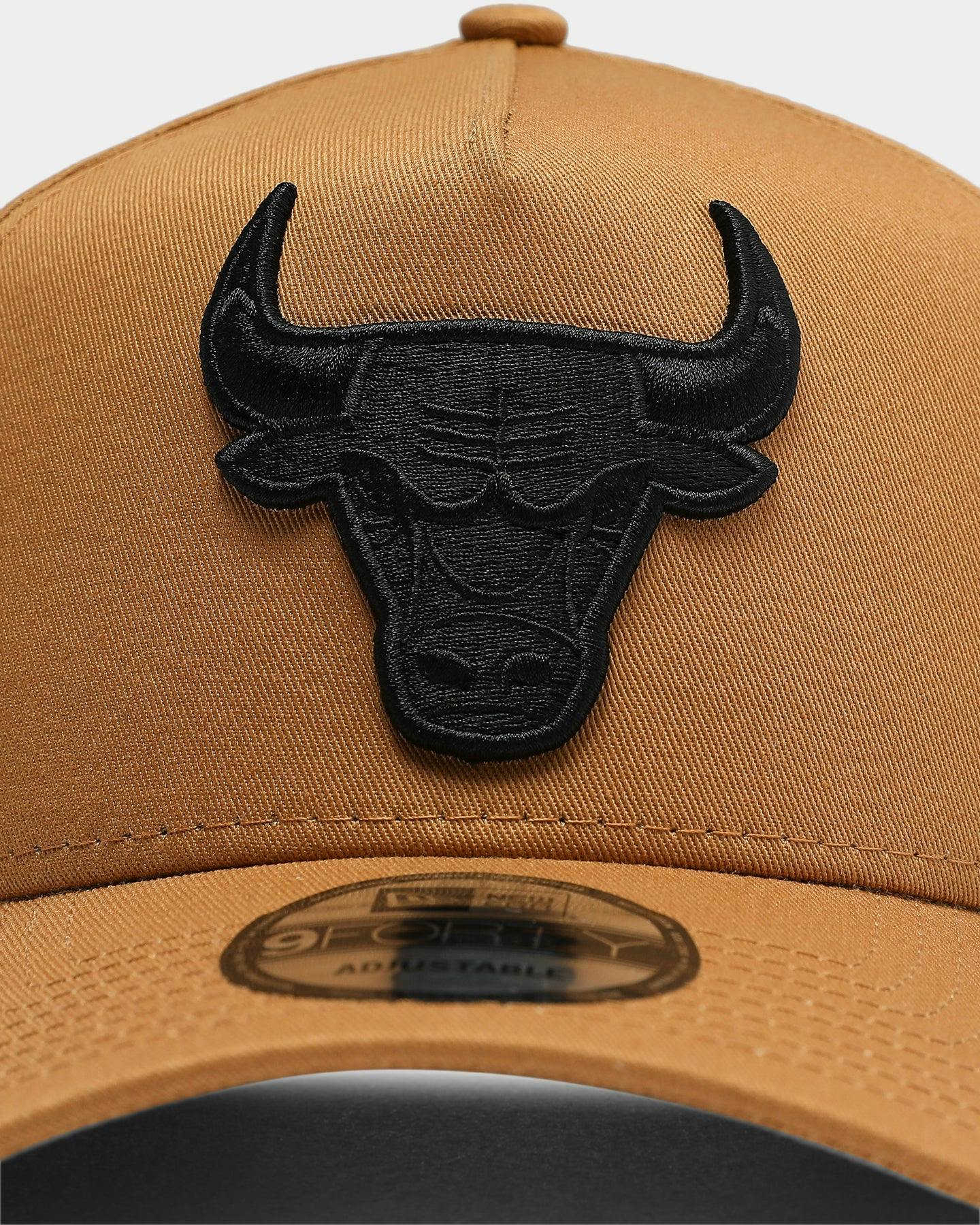 New Era Chicago Bulls 9FORTY A-Frame Snapback Wheat/Black | Culture Kings