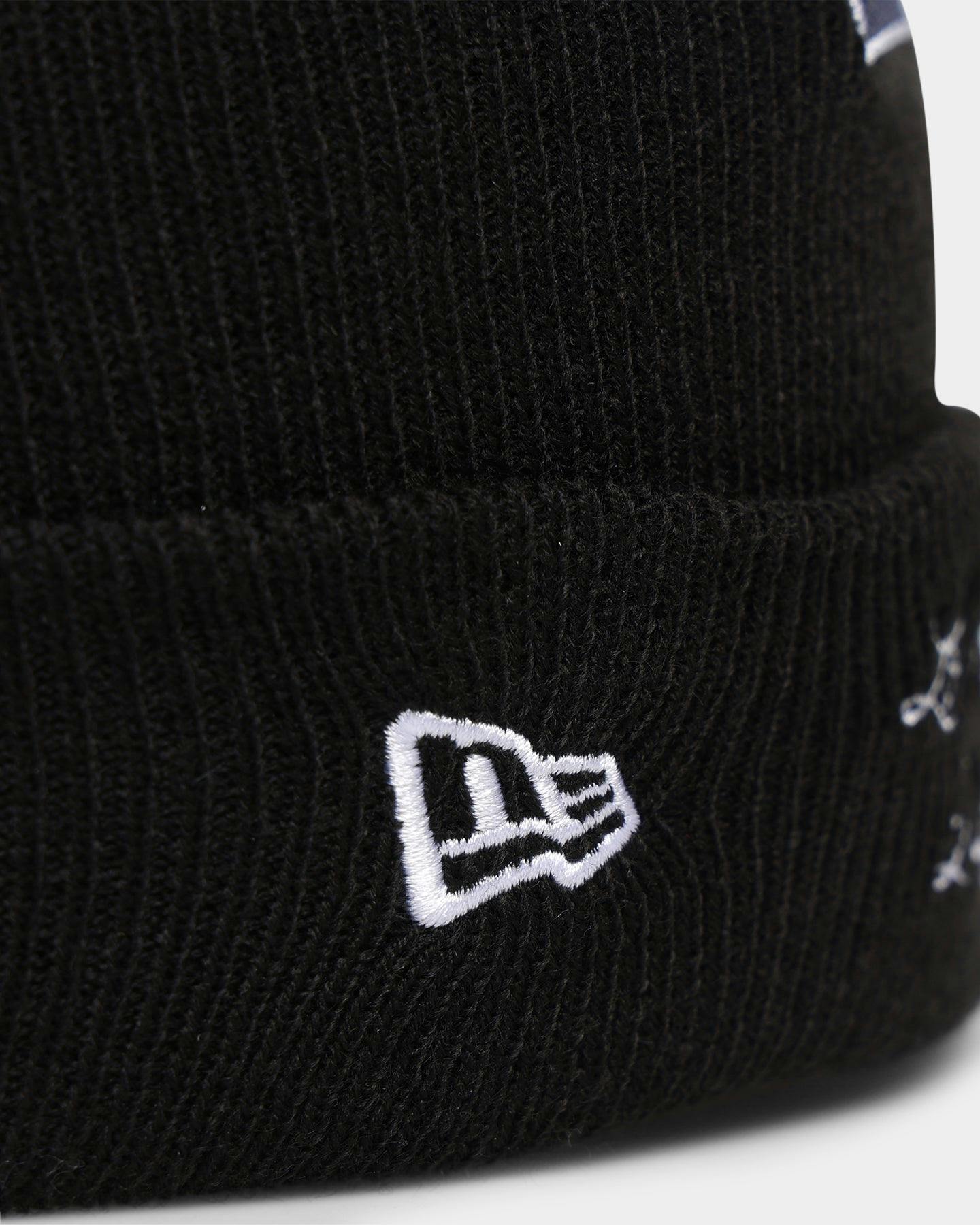 New Era Los Angeles Dodgers All Over Thin Knit Beanie Black | Culture Kings