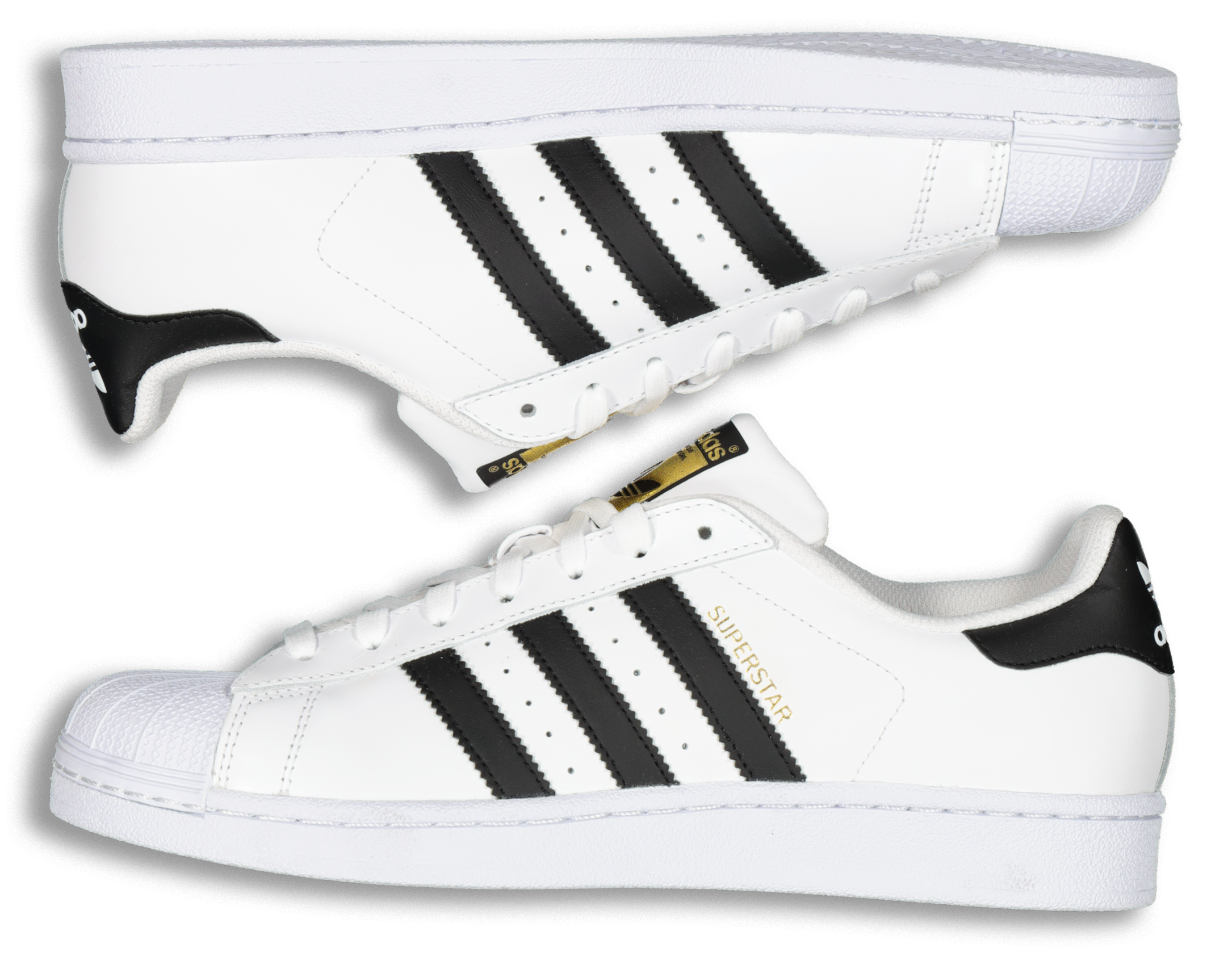 superstar white black