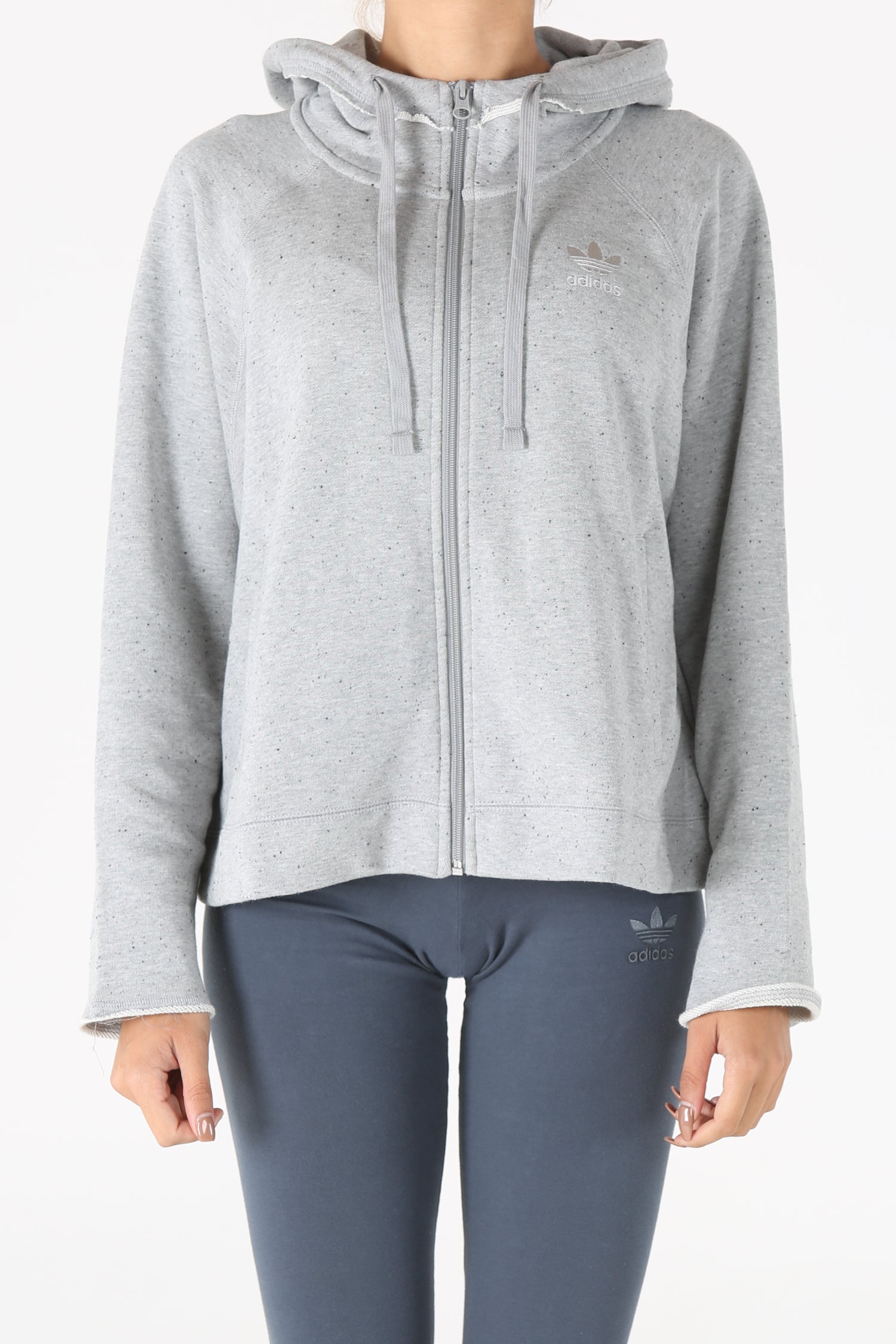 adidas track top grey