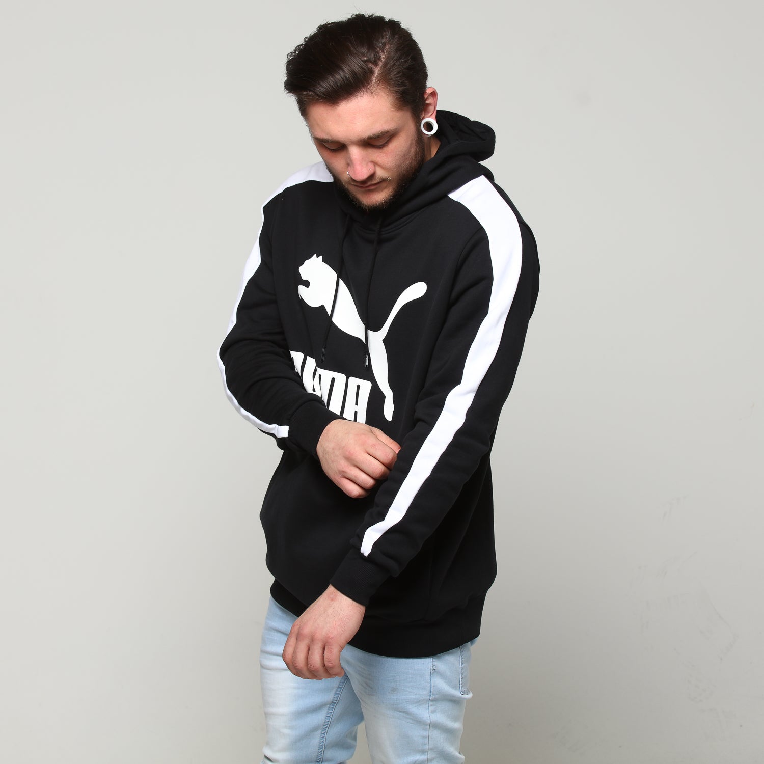 women's puma classics t7 logo hoodie