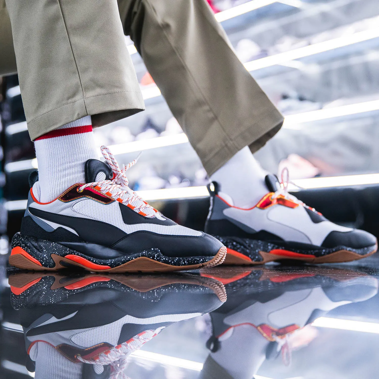 Puma Thunder Electric Black White Orange Culture Kings