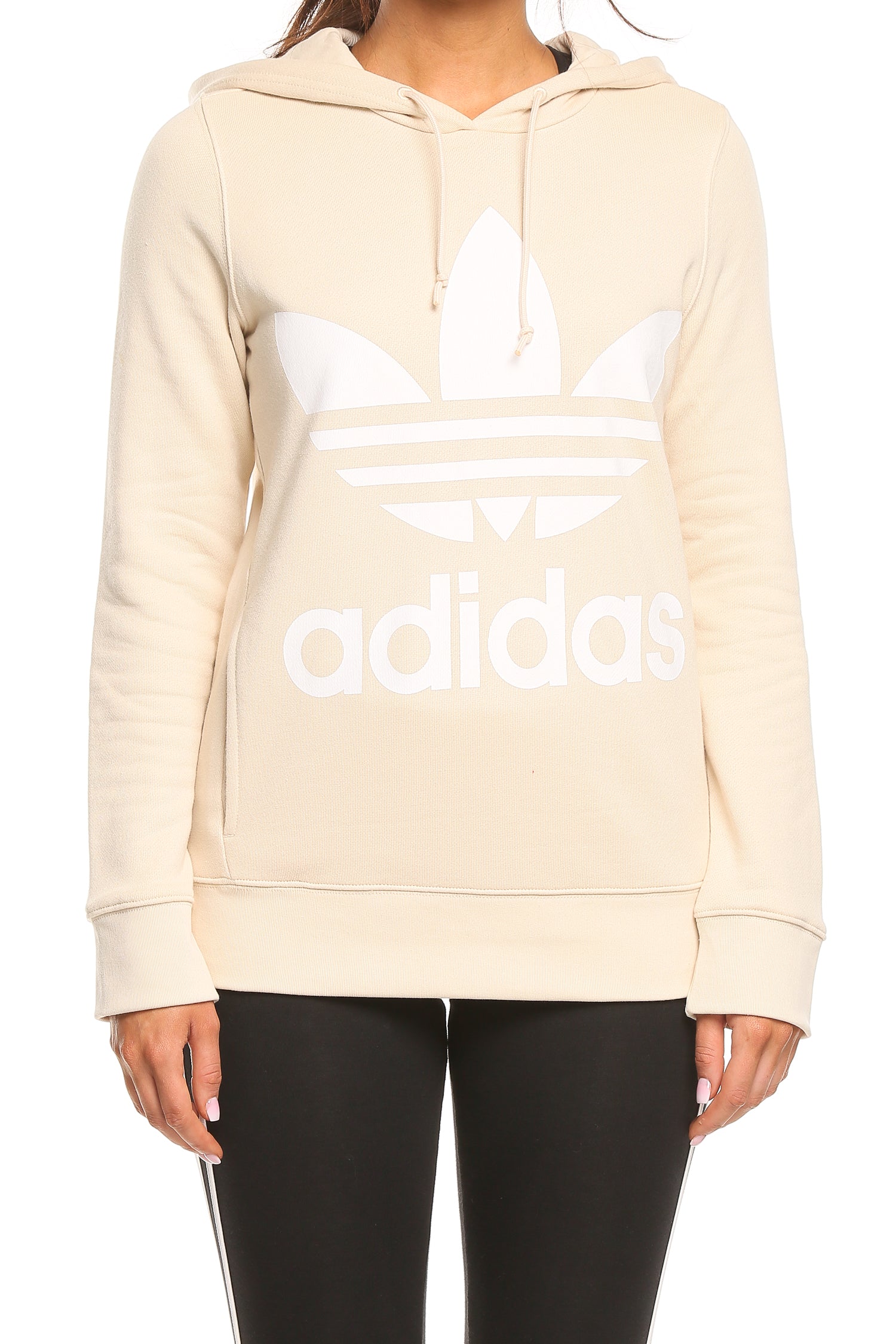 adidas trefoil hoodie linen