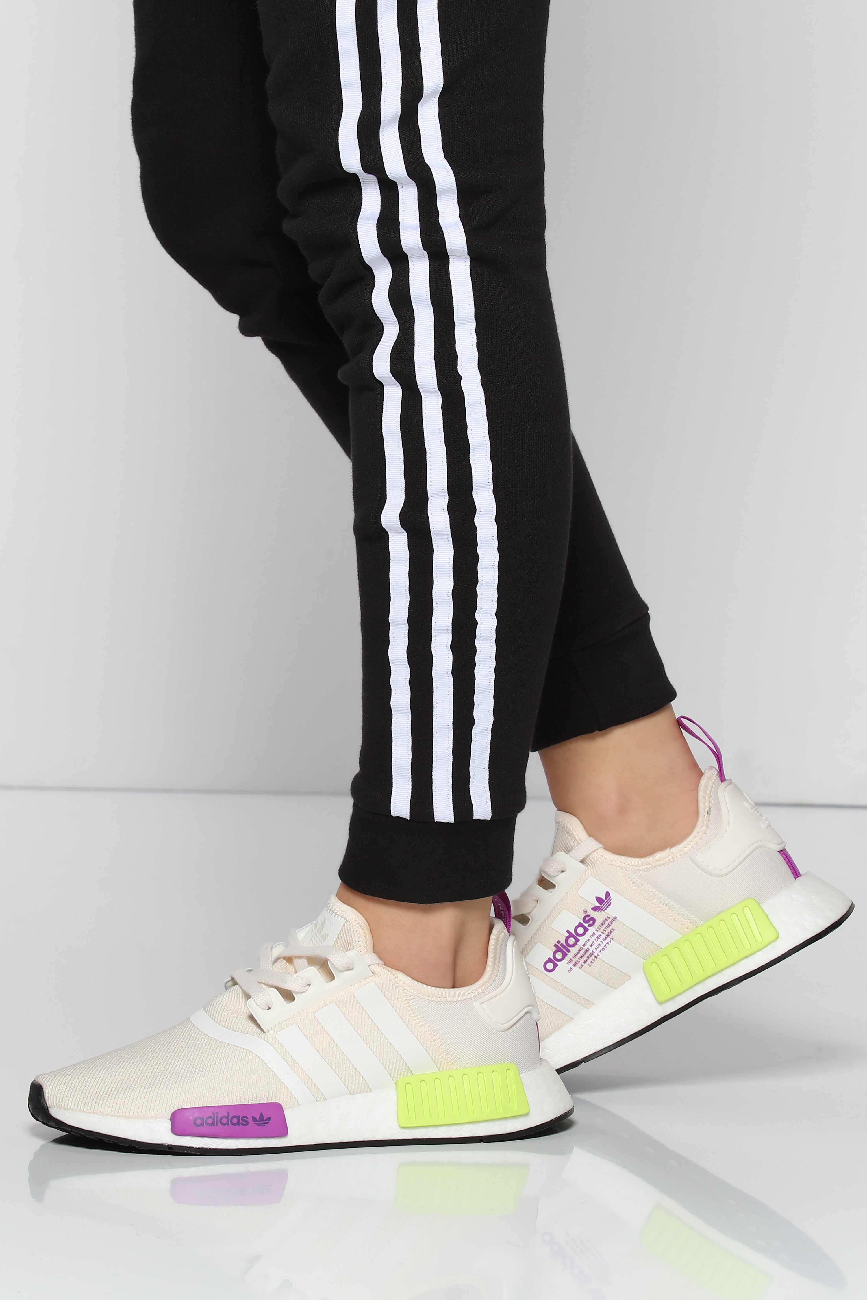 adidas nmd white and purple