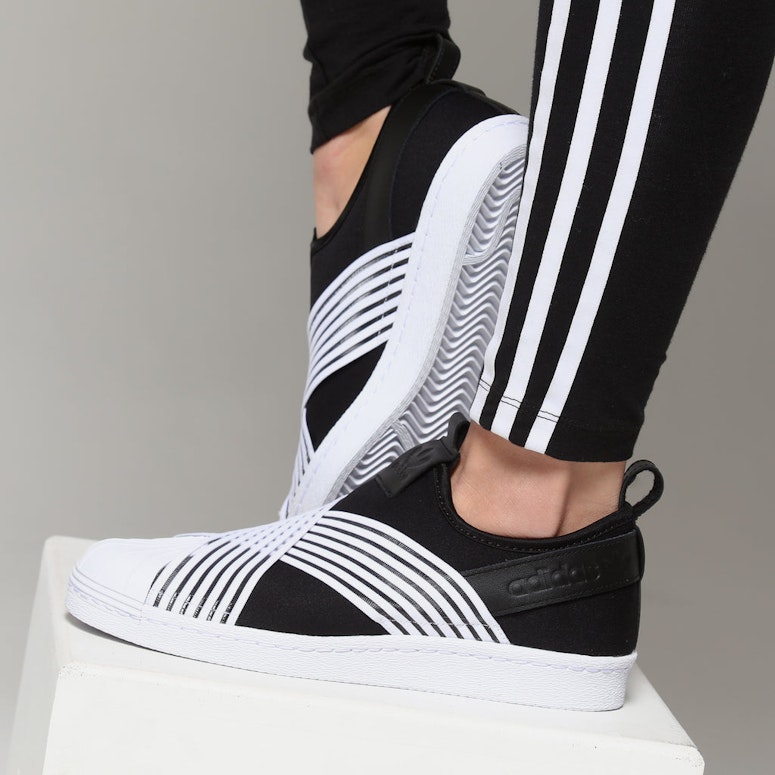 Adidas Women's Superstar Slip On Black/White