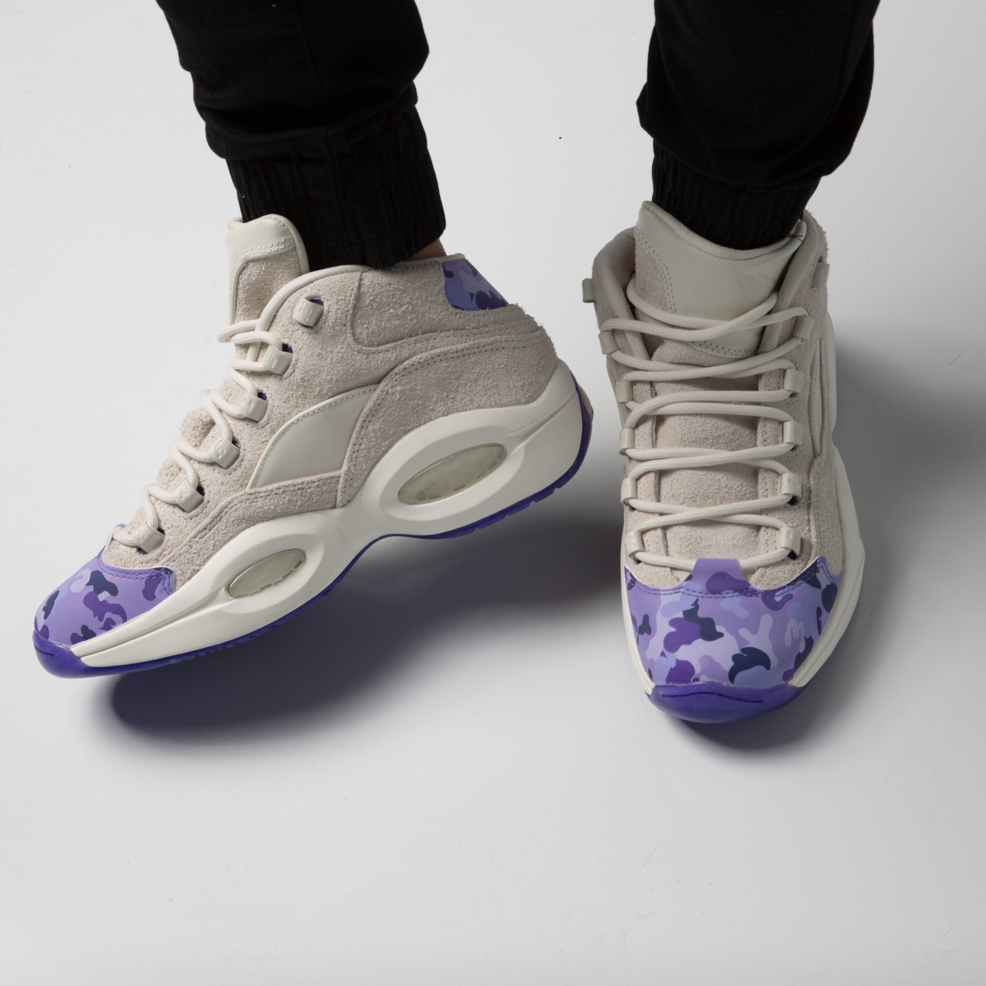 reebok question mid homme violet