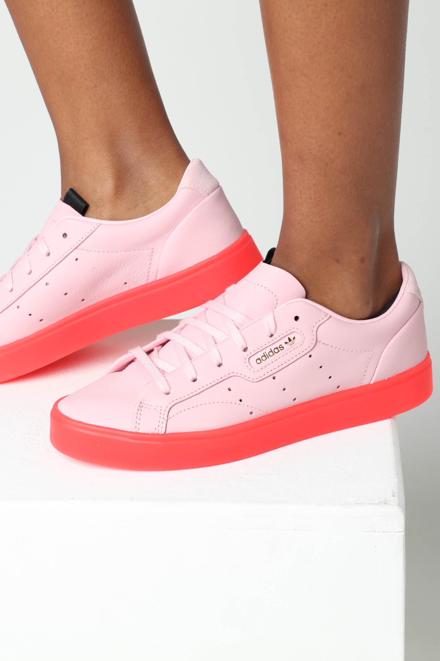 adidas sleek pink red
