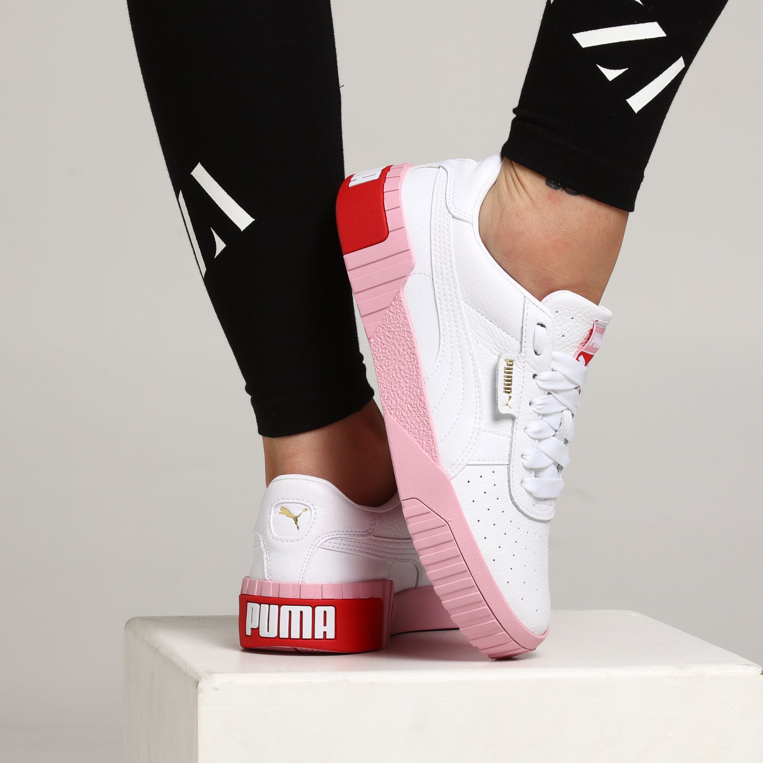 puma cali pink red