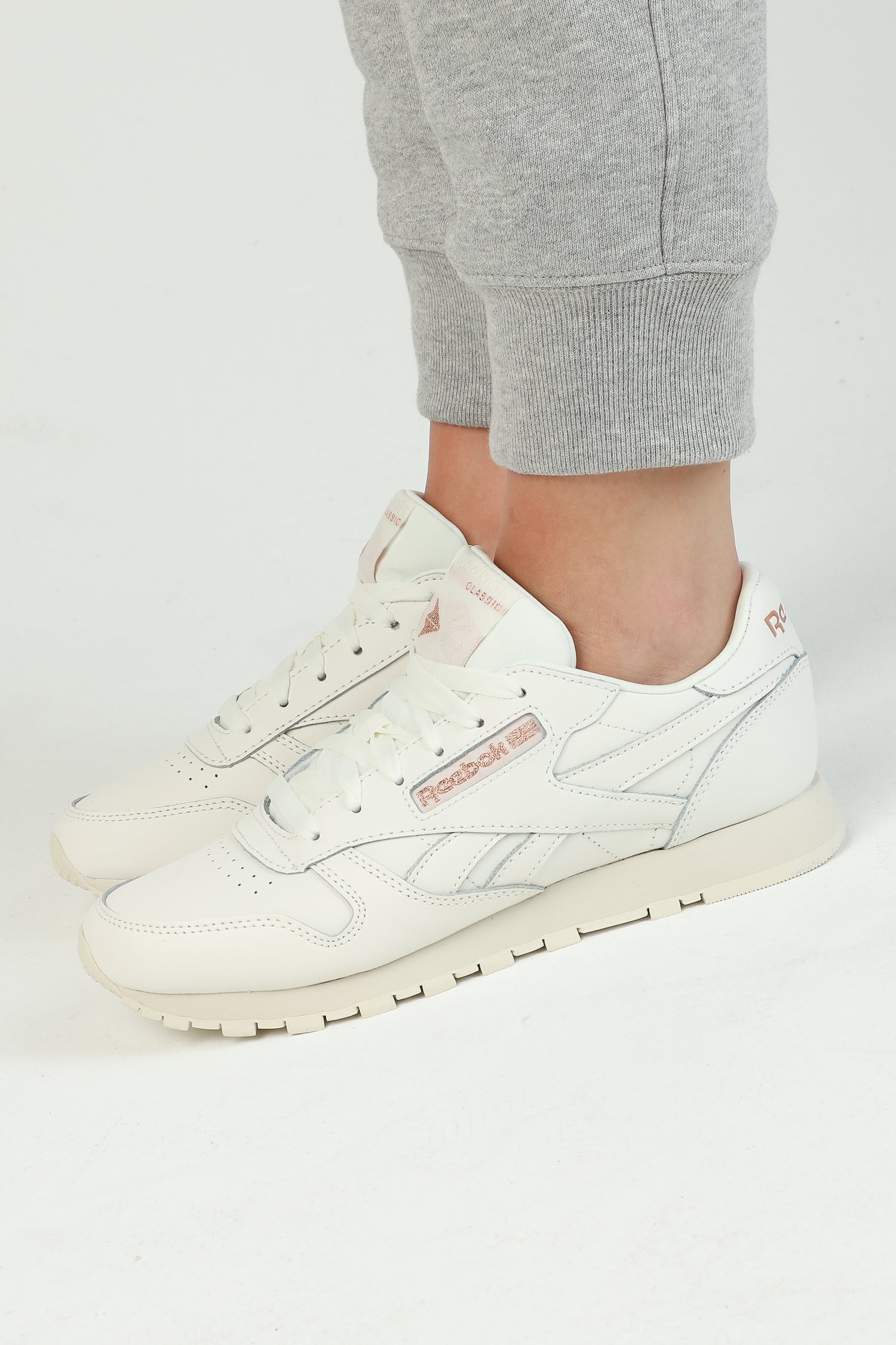 reebok classic leather rose gold