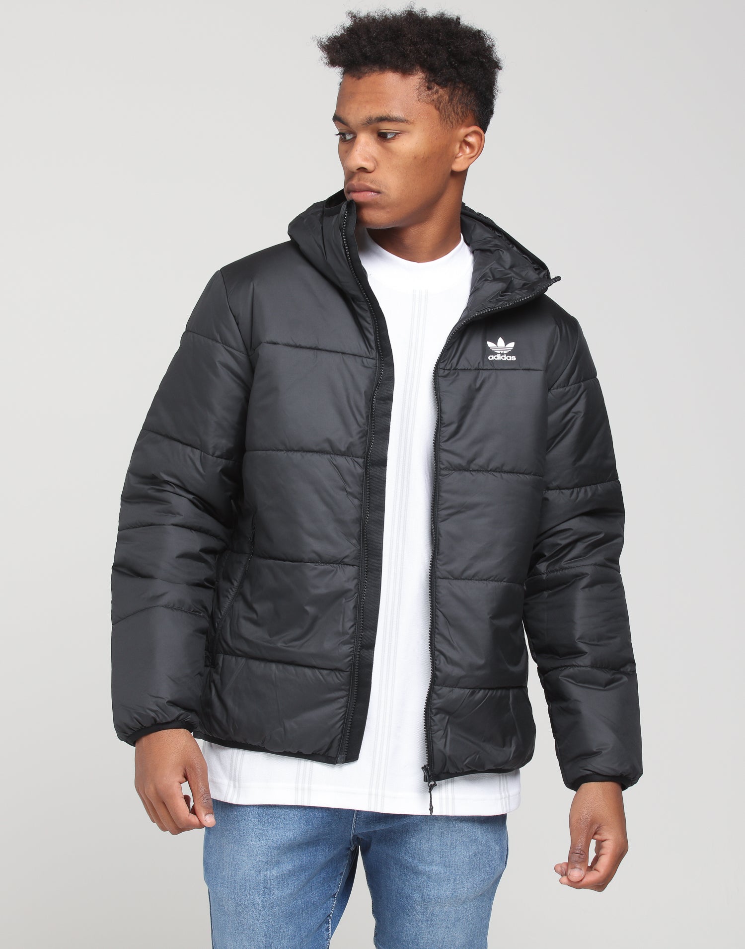 black adidas padded jacket