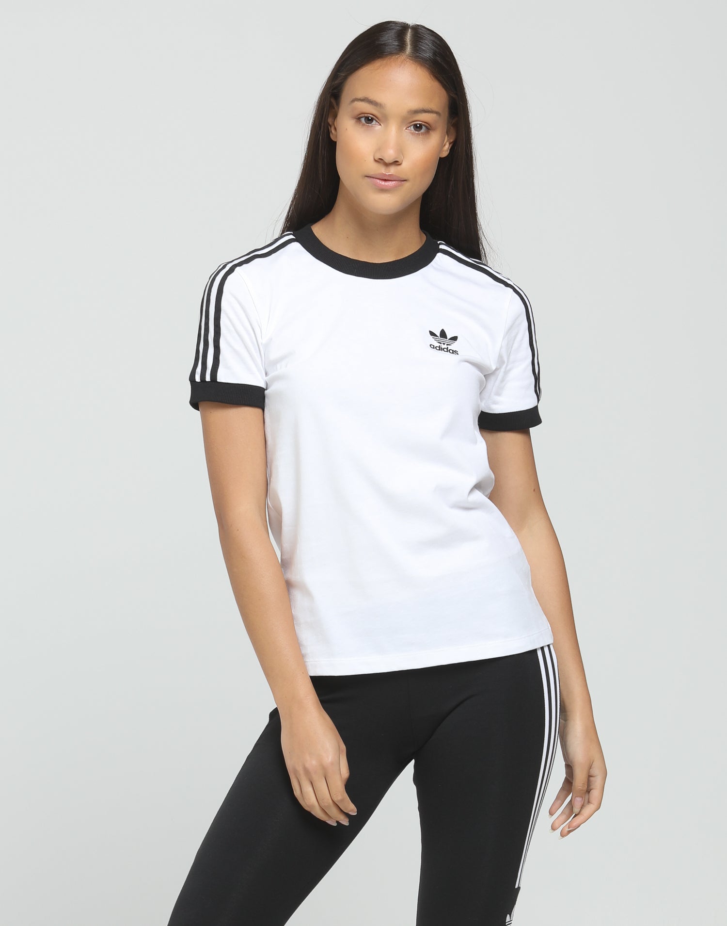 adidas womens 3 stripe shirt