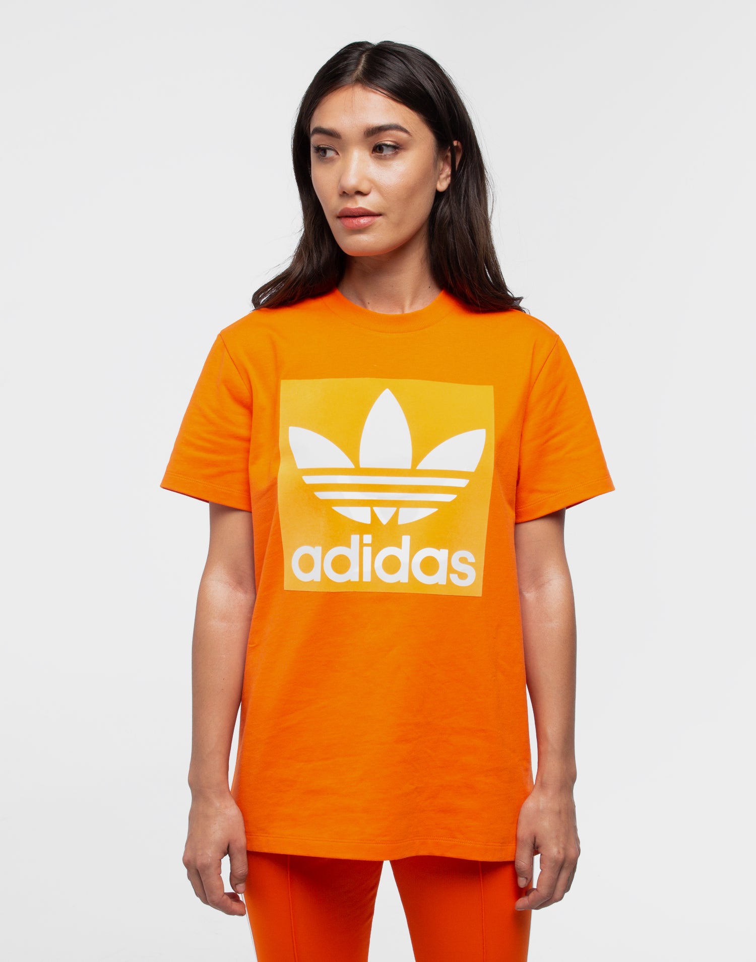 womens orange adidas t shirt