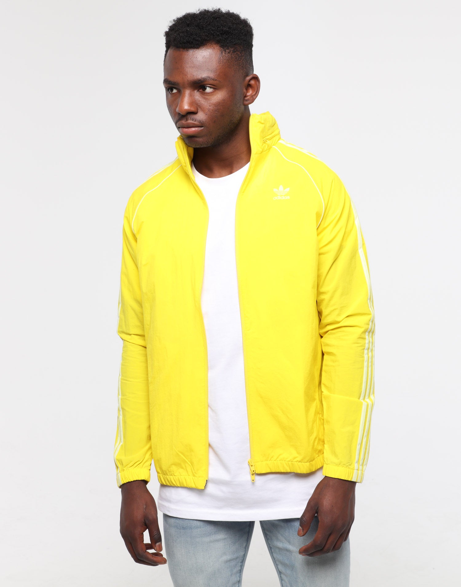 yellow adidas windbreaker