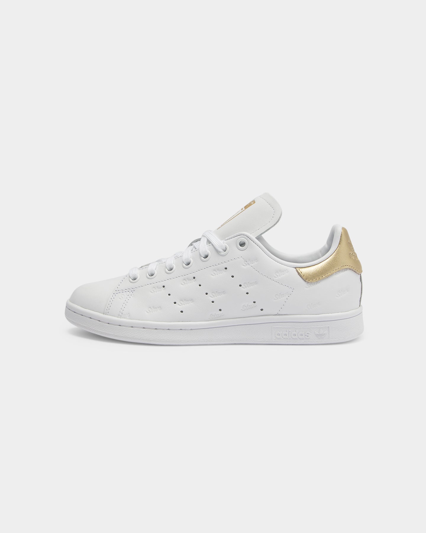 white and gold stan smith womens