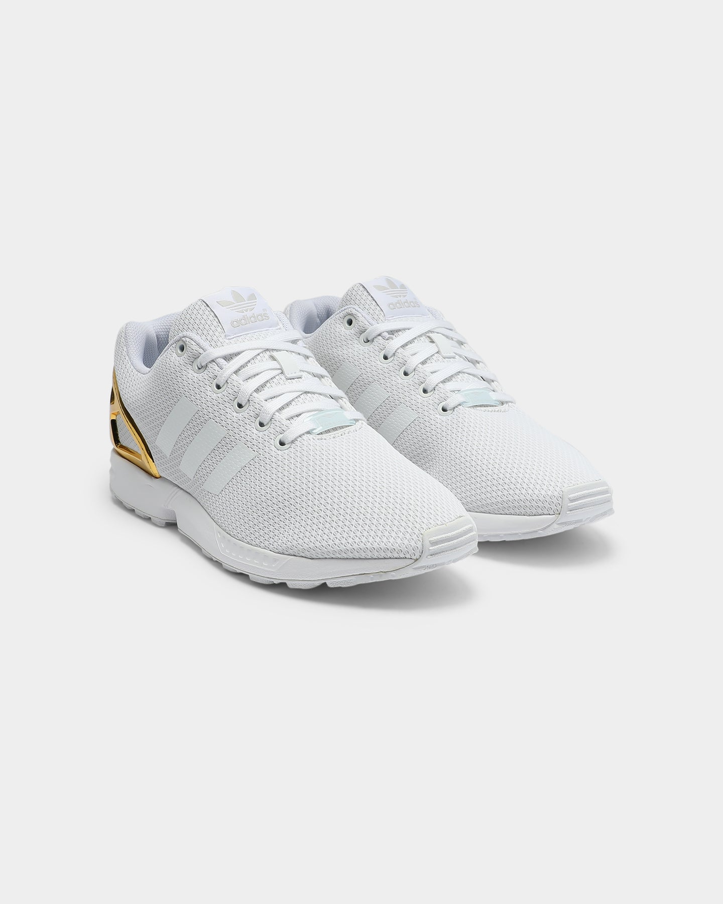 adidas zx flux white and gold