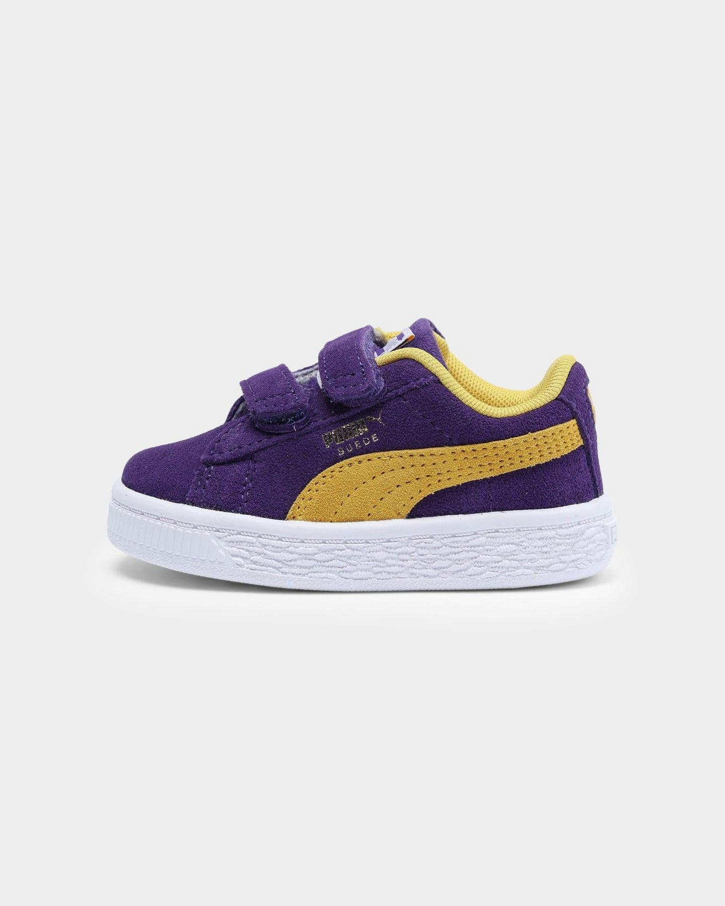 Puma Kid S Suede Teams Violet Yellow Culture Kings