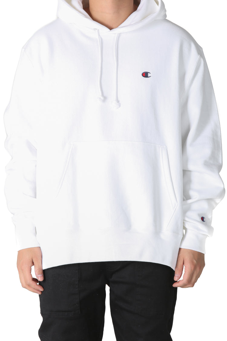 champion white reverse weave hoodie