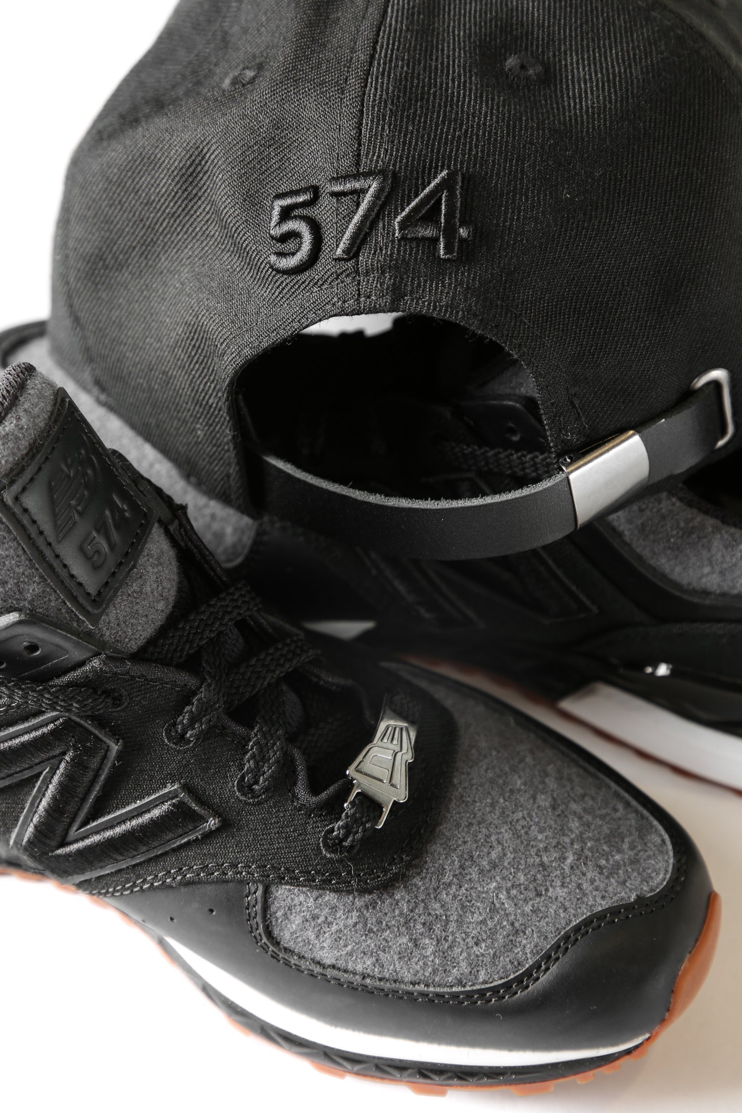 new balance 574 sport new era black grey