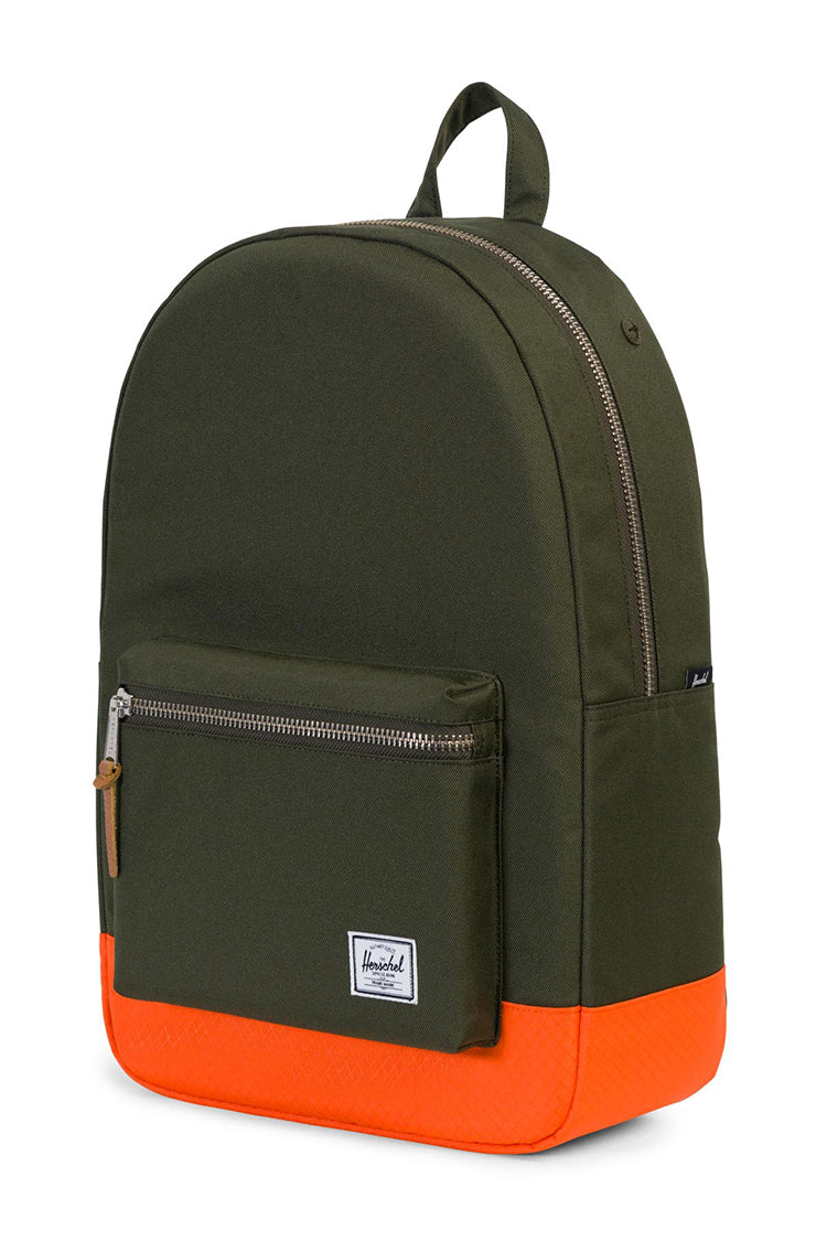 herschel green and orange backpack