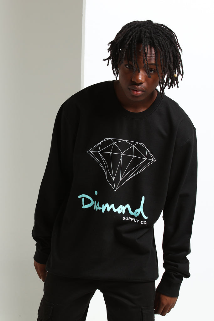 Diamond Supply OG Sign Crewneck Core Black