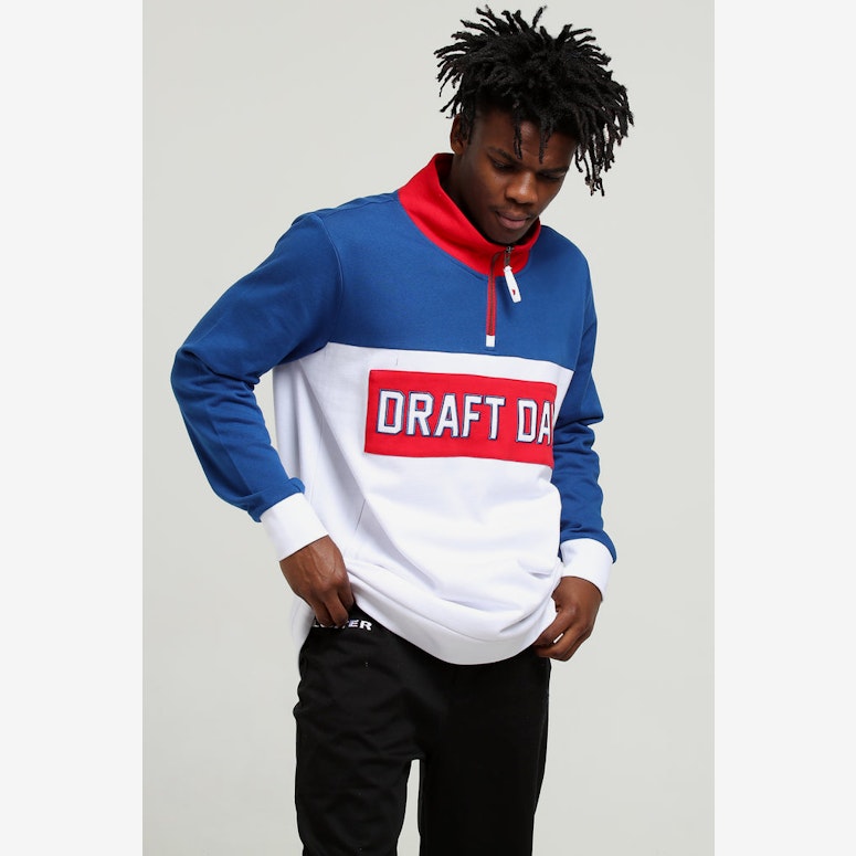Draft Day Playbook LS Sweater Blue/White/Red