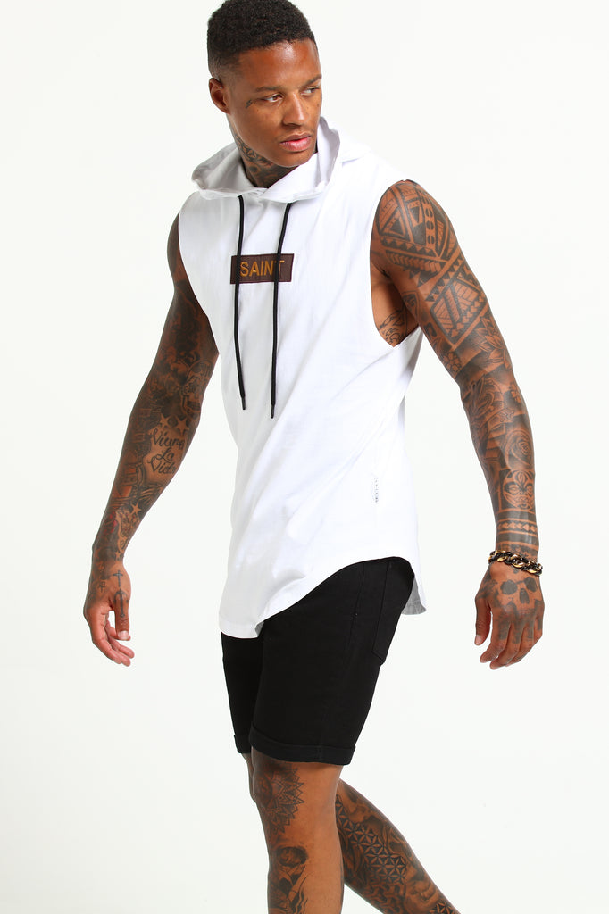 Saint Morta Heritage Hooded Singlet White