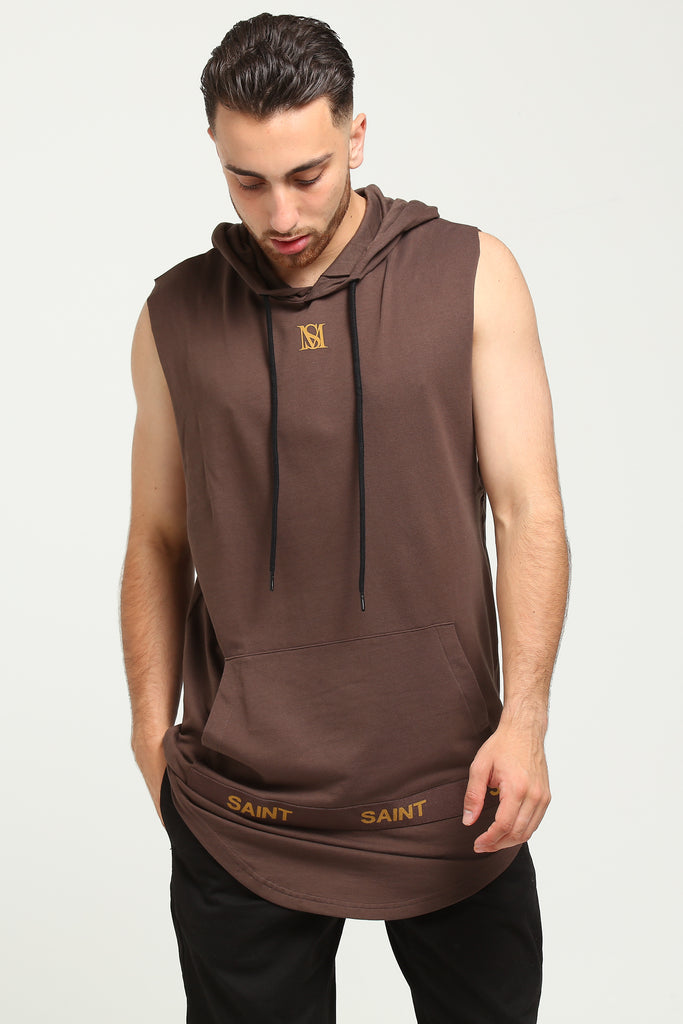 Saint Morta Veratas Sleeveless Hoody Brown