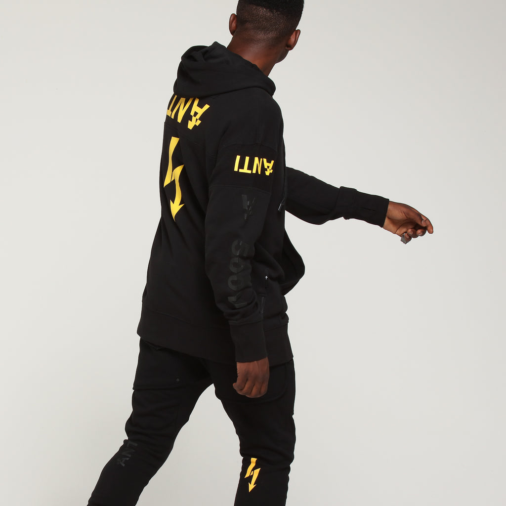 THE ANTI ORDER NON-VOLTAGE HOODY BLACK/YELLOW