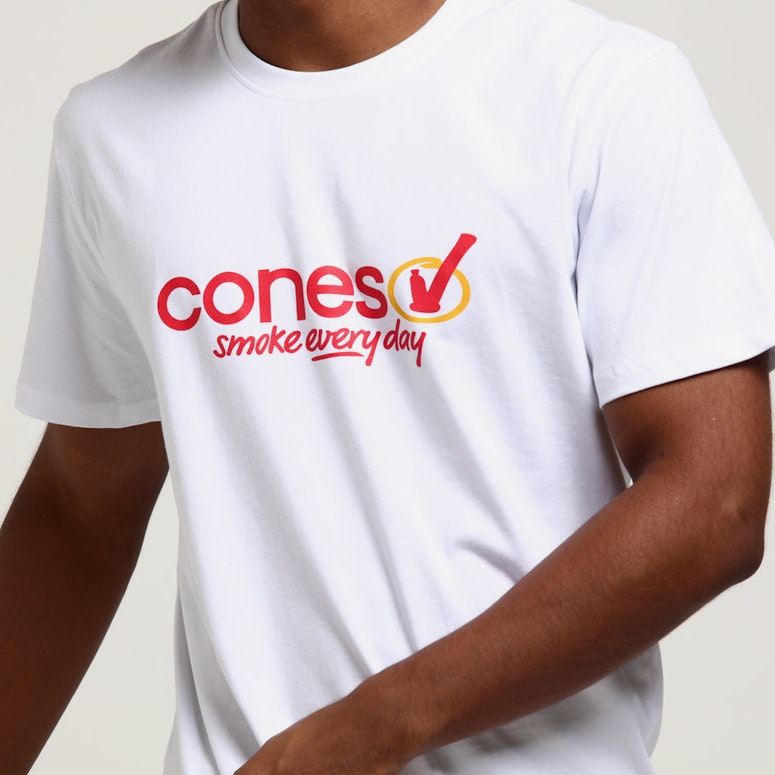 Goat Crew Cones Smoke Everyday SS Tee White