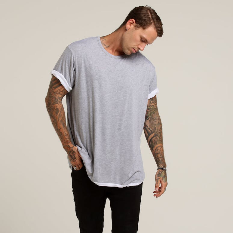 District Goods Ancient Reversible Tee White/Grey