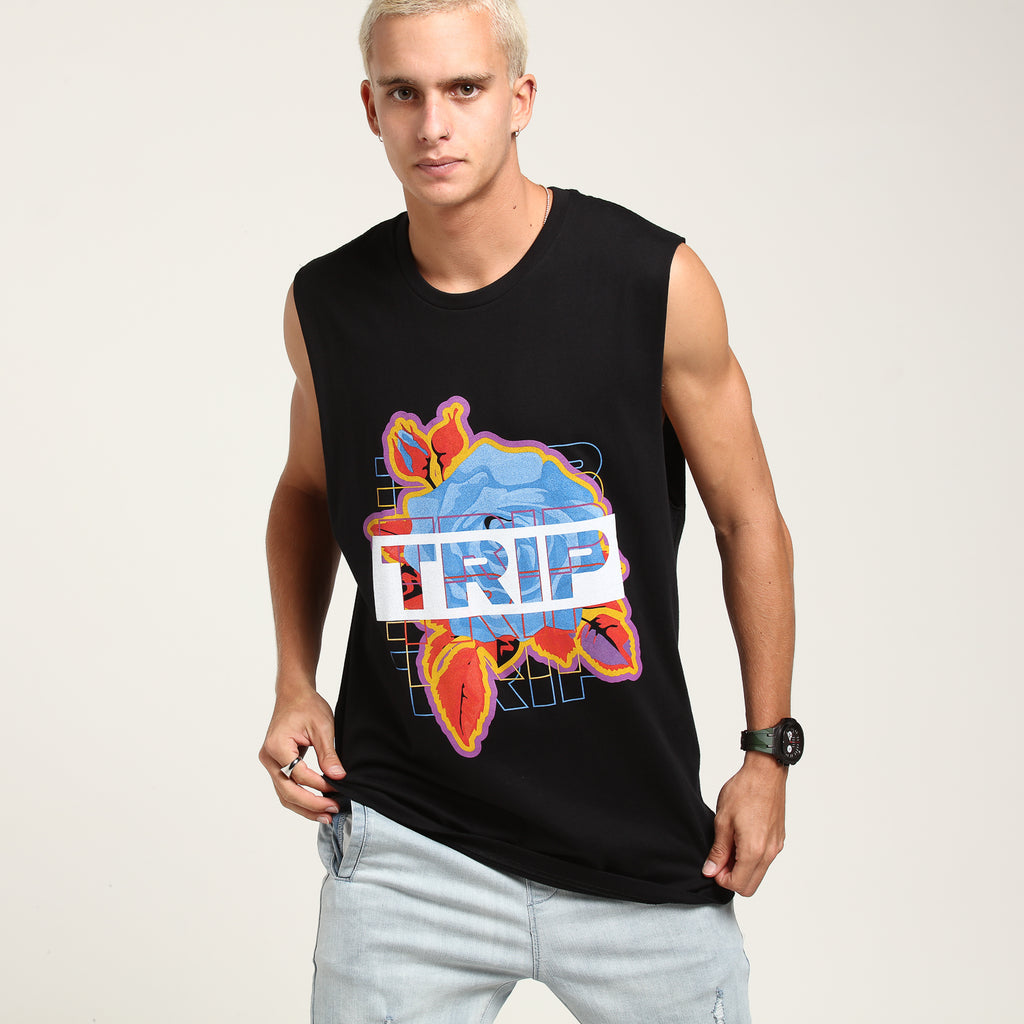 Goat Crew Trip Muscle Tee Black