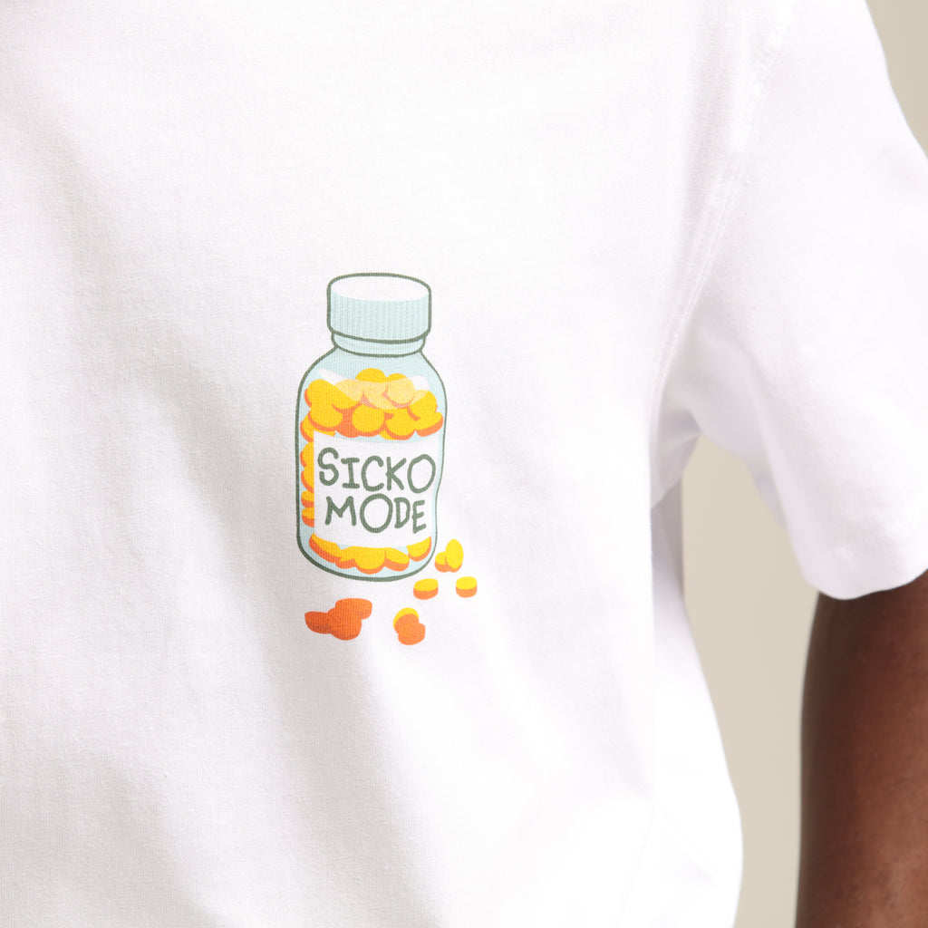 Goat Crew Sicko Pills SS Tee White