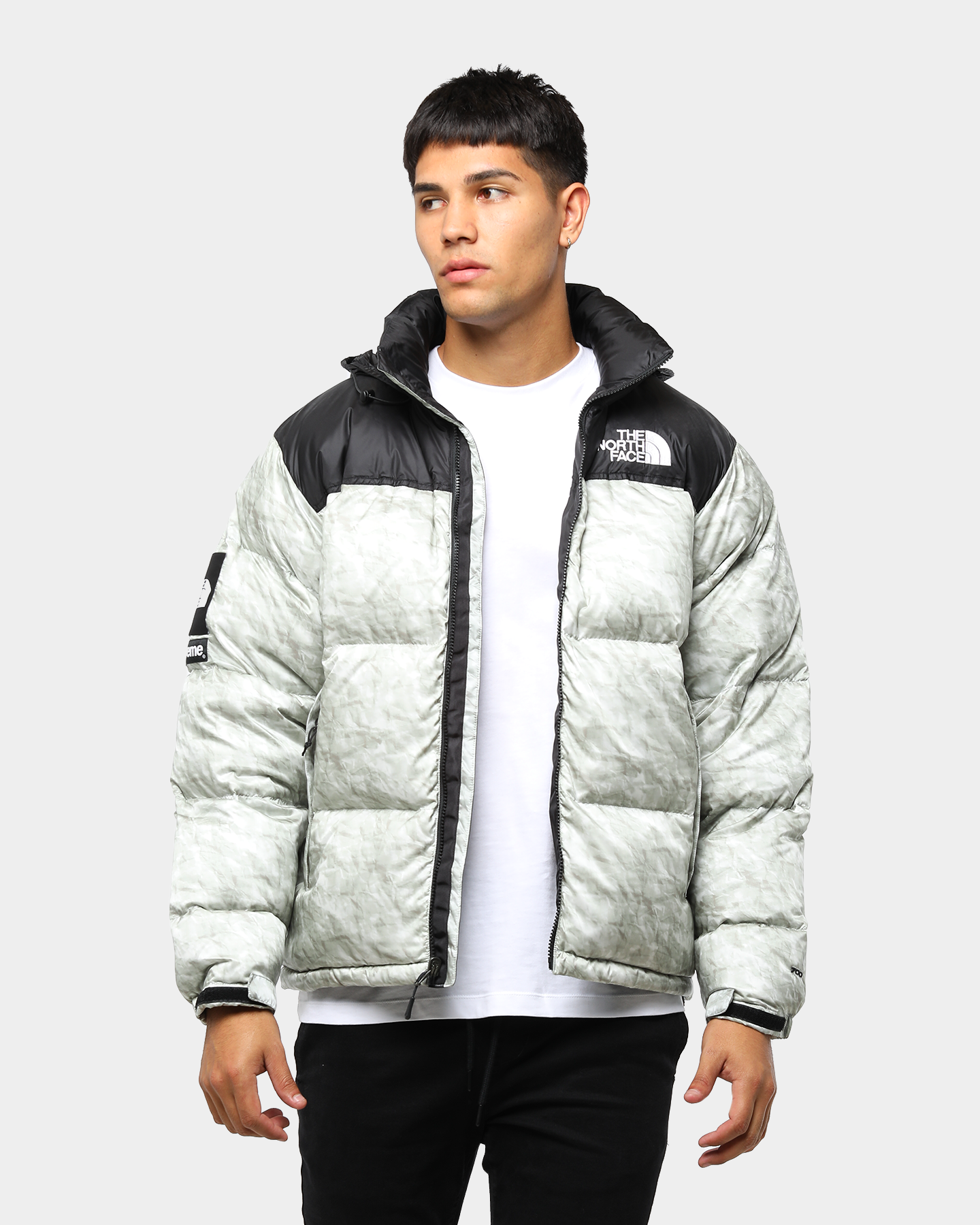 north face puffer white