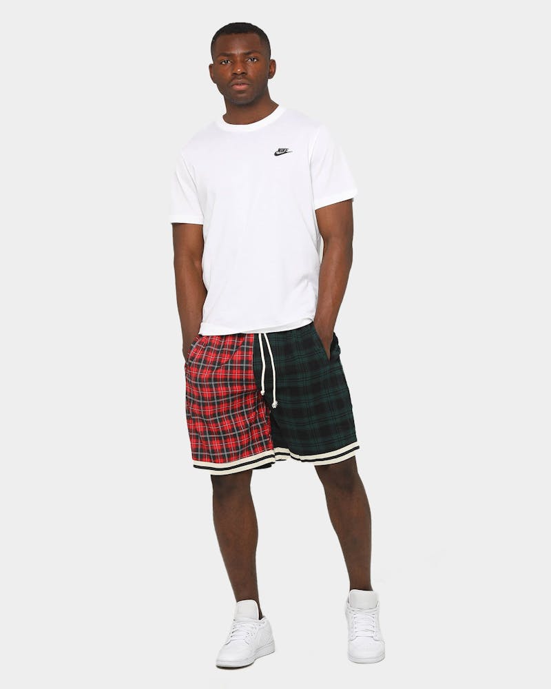 EN ES Men's Split Plaid Basketball Shorts Multicoloured Culture Kings