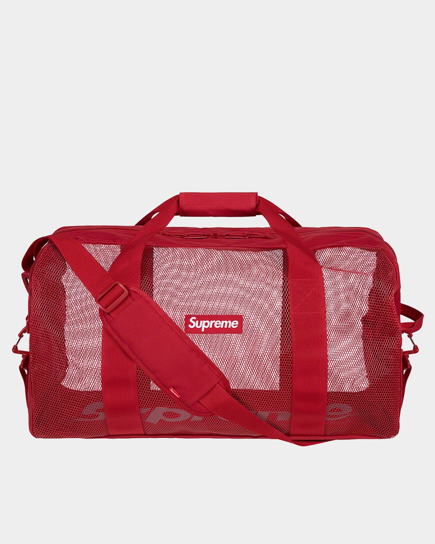 supreme red duffle bag