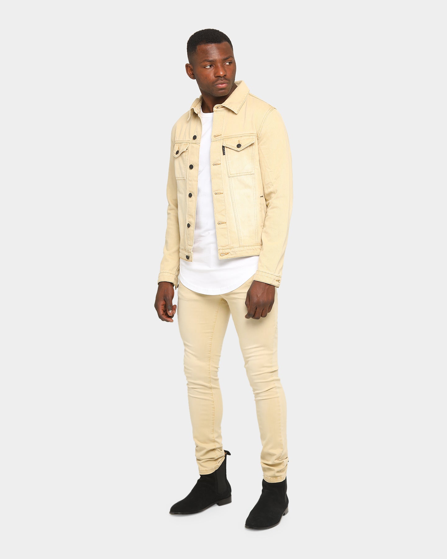 mens sand denim jacket
