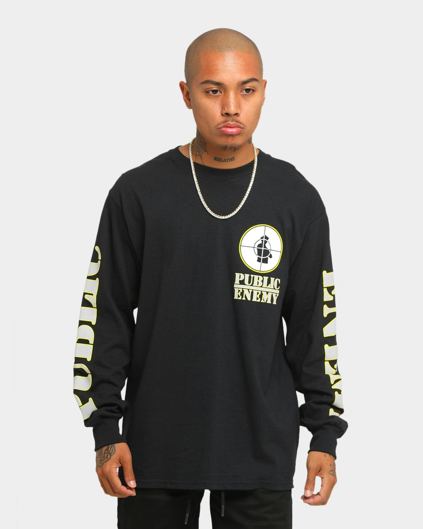 Public Enemy Public Enemy Long Sleeve T Shirt Black Culture Kings