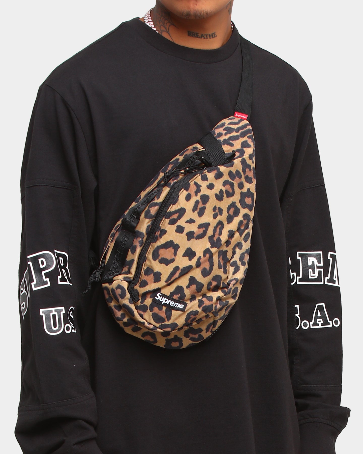 supreme leopard bag