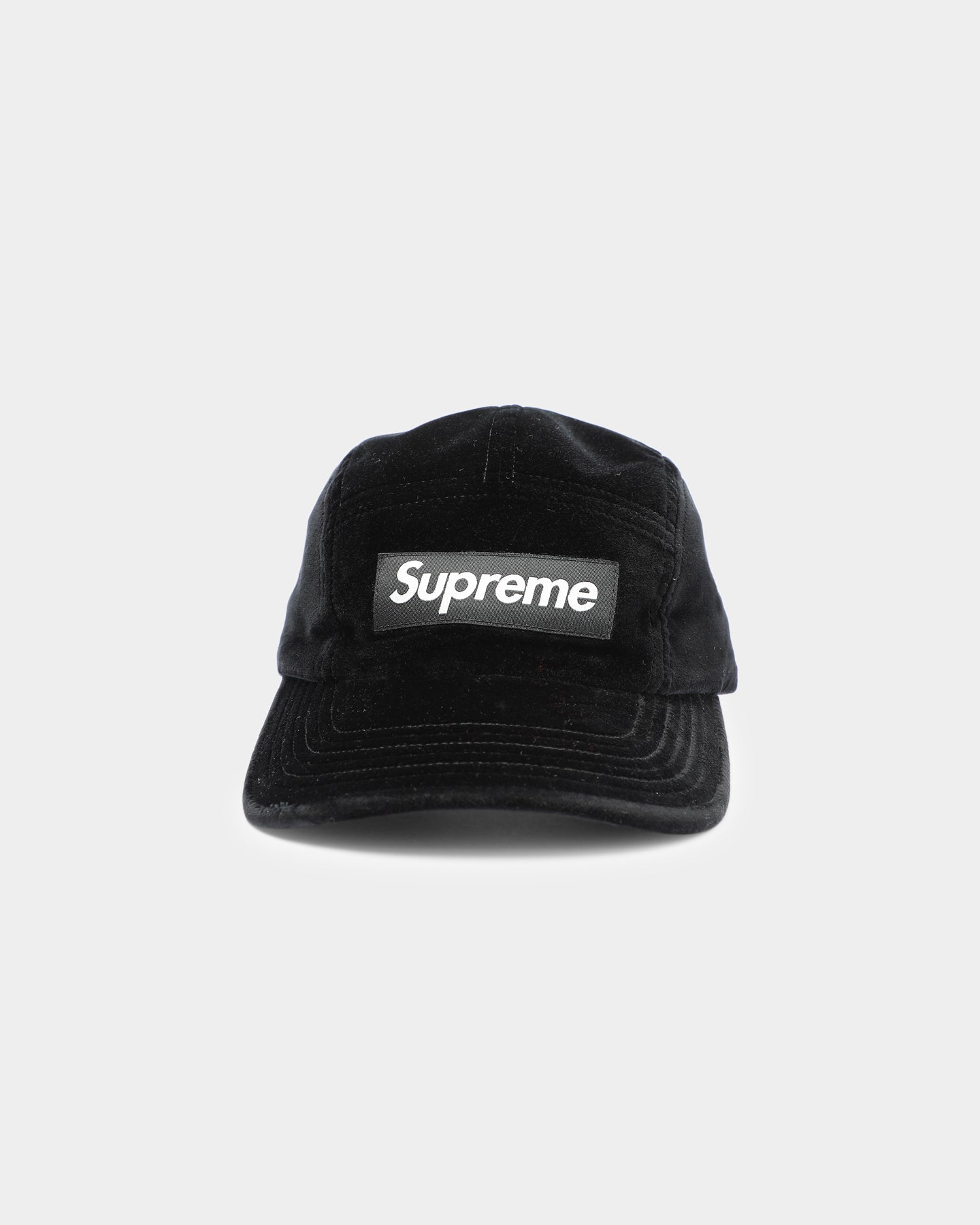 supreme velvet camp cap