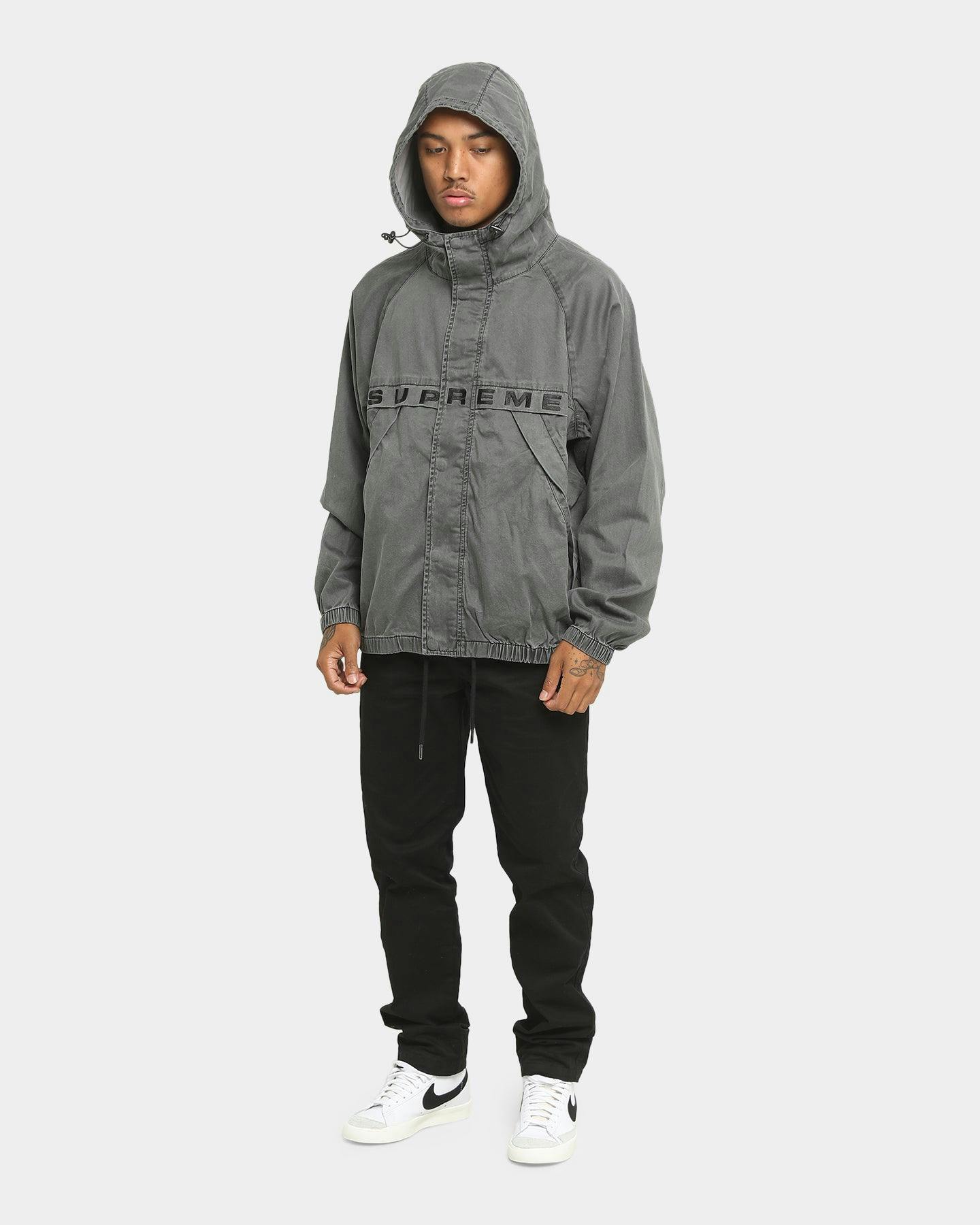 Supreme Overdyed Twill Hooded Jacket Black | Culture Kings
