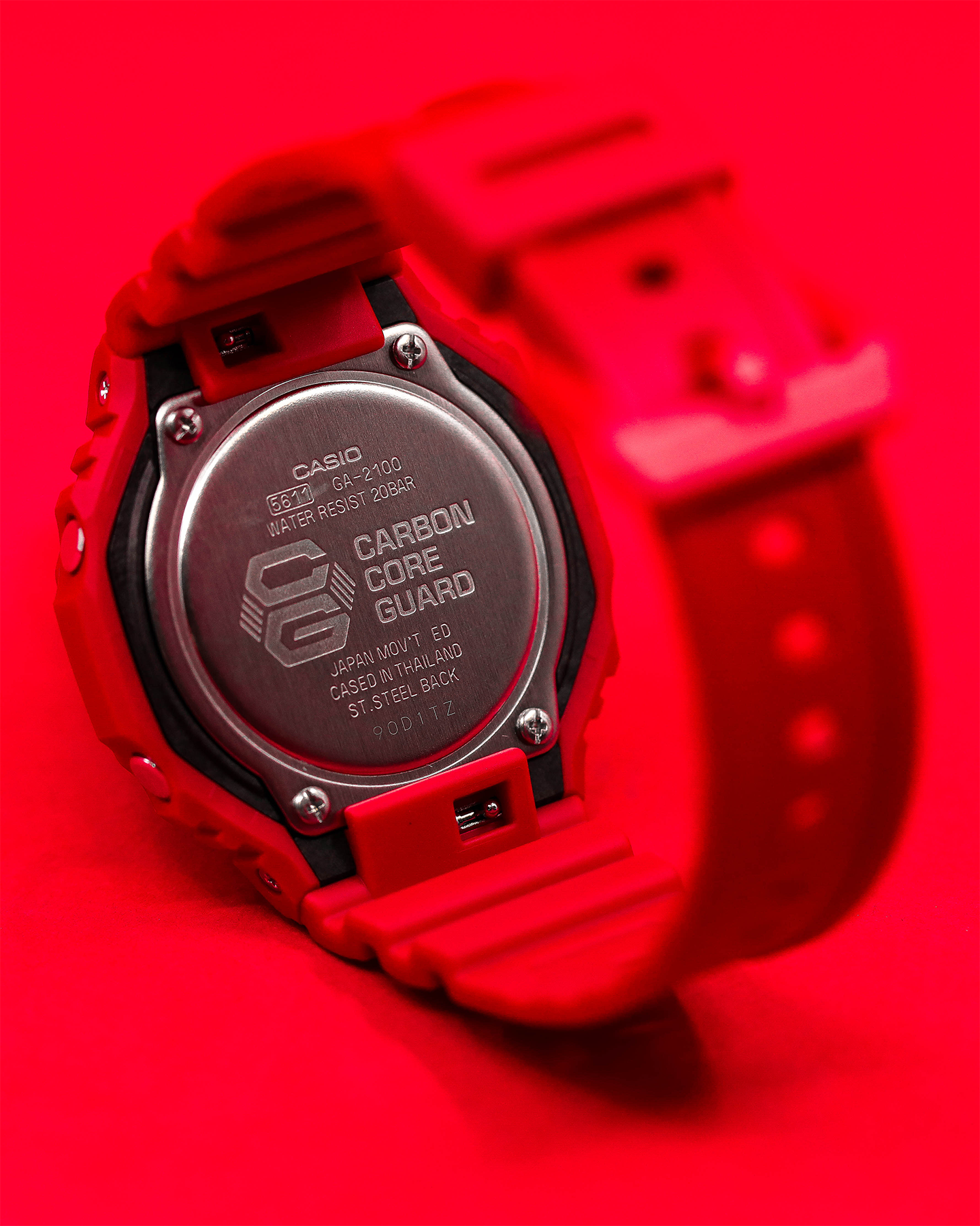 g shock ga 2100 red